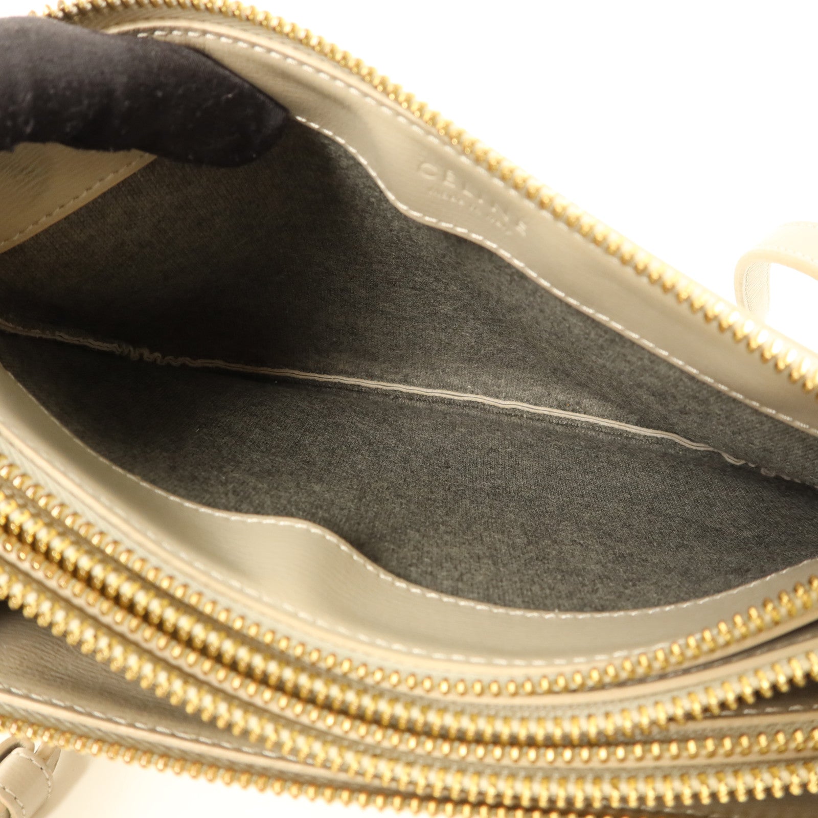 CELINE 牛皮皮革Trio Bag金扣肩背袋