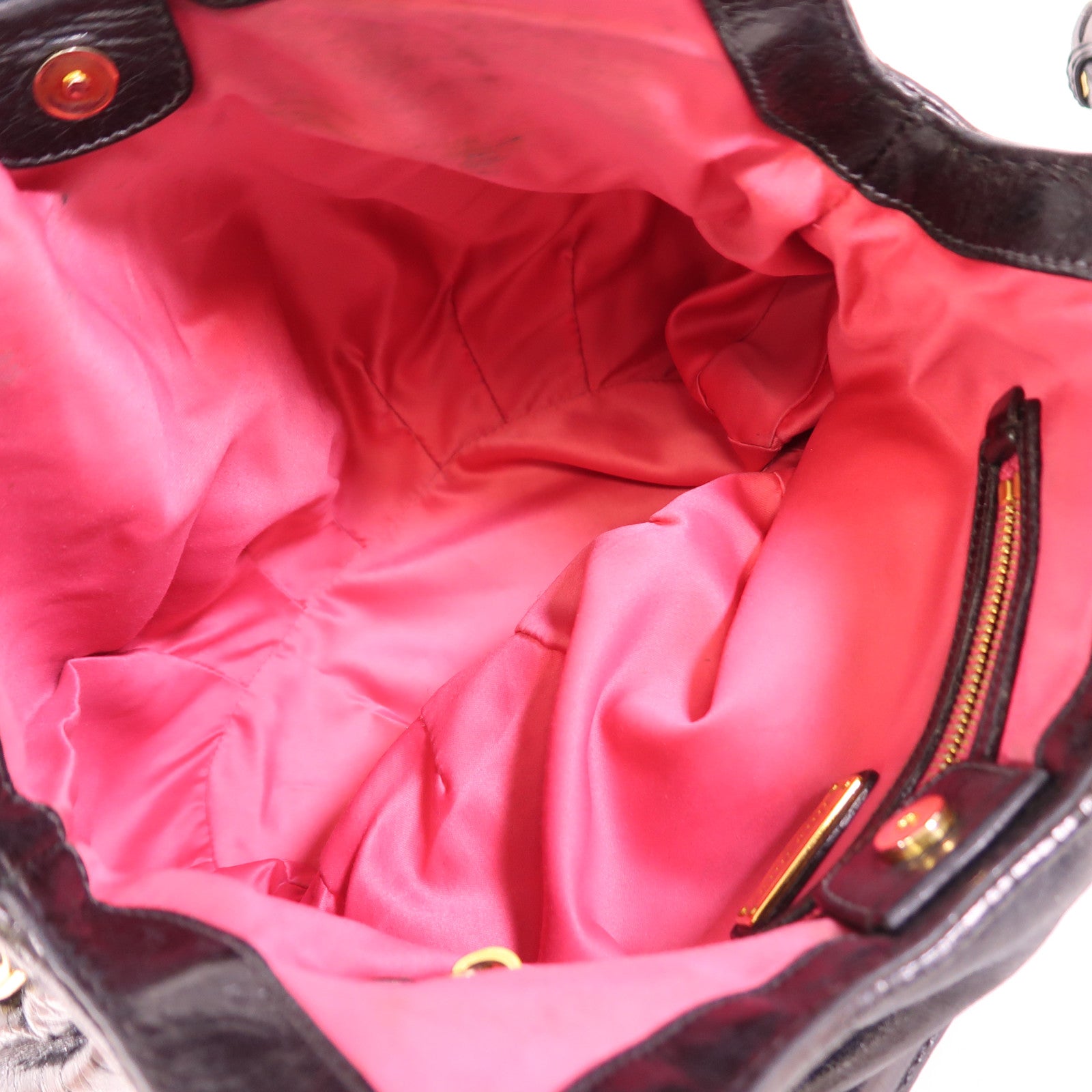 Miu Miu 牛皮皮革2 Way Shoulder金扣手挽肩背兩用袋
