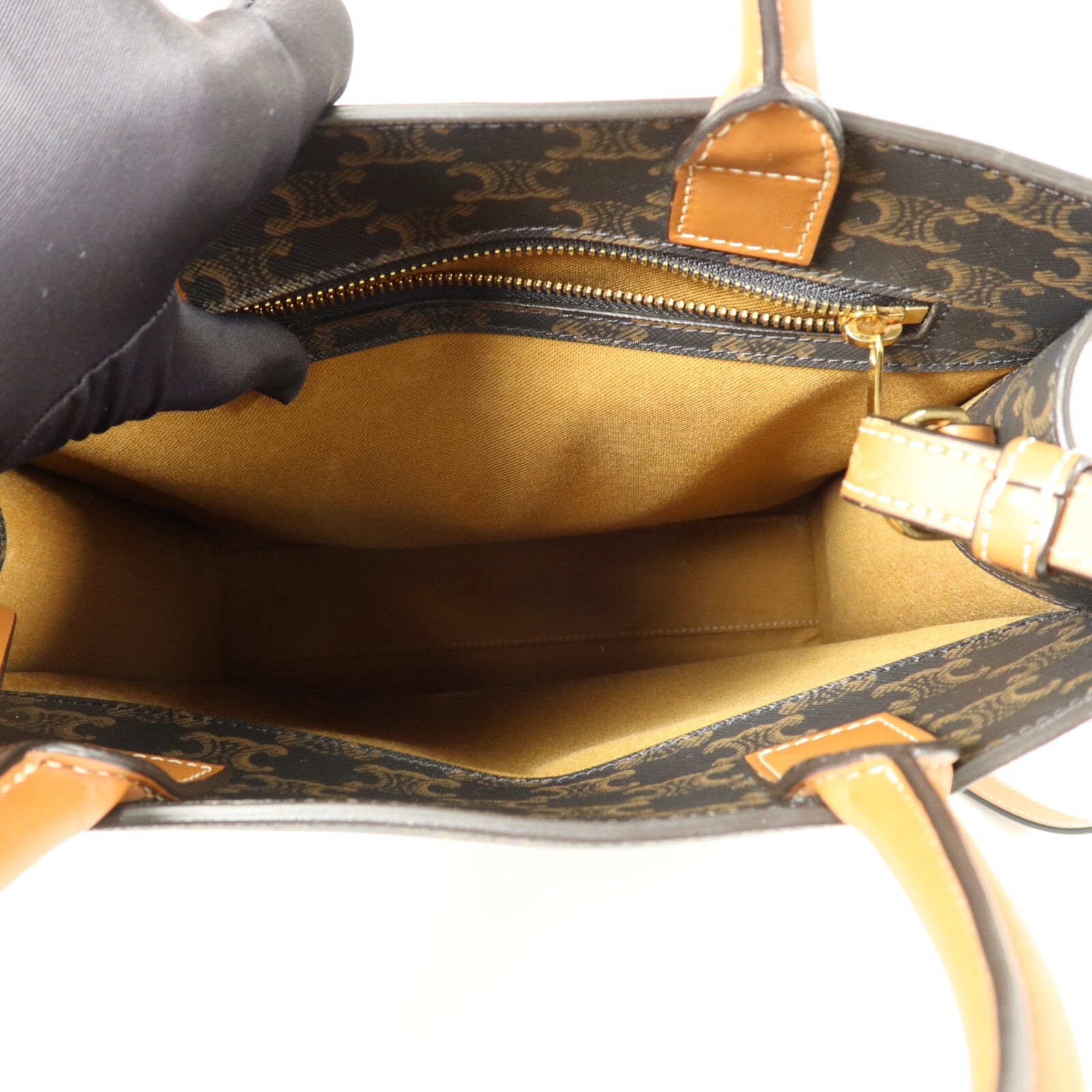 CELINE 塗層帆布Triomphe Cabas Vertical Large Tote手挽肩背兩用袋