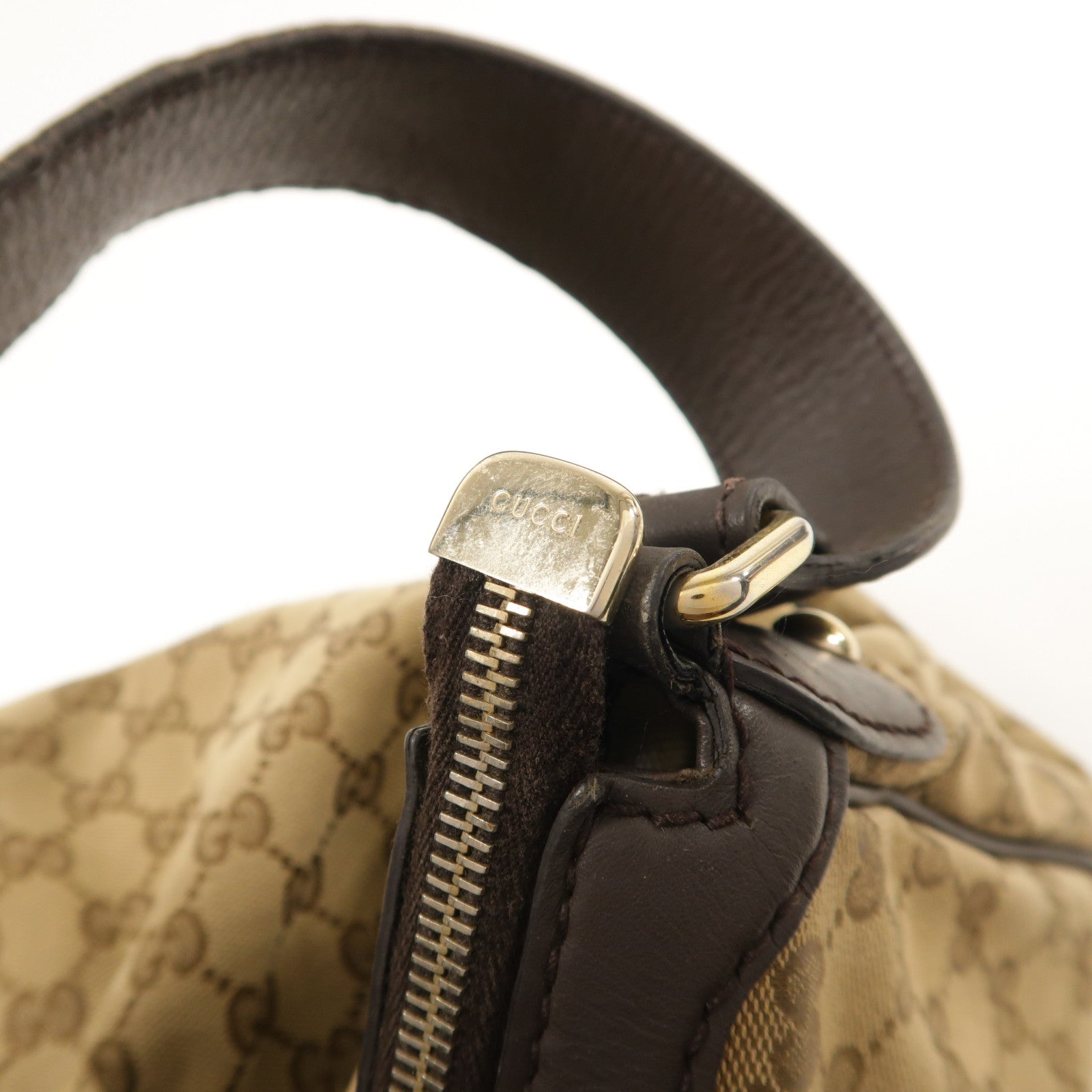 GUCCI GG GHW Shoulder Bag 232955 Canvas Brown