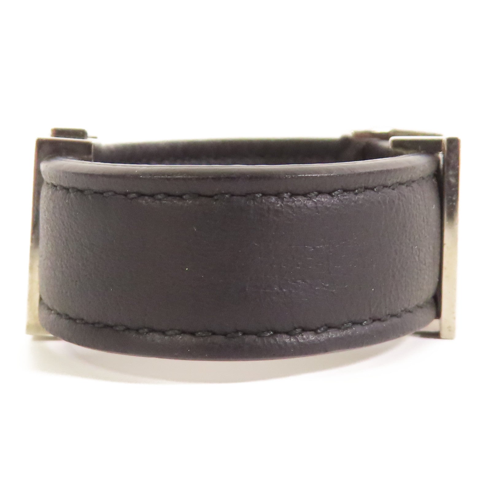 FENDI 【激減優惠】牛皮皮革Bracelet/Bangle銀扣手鐲黑色