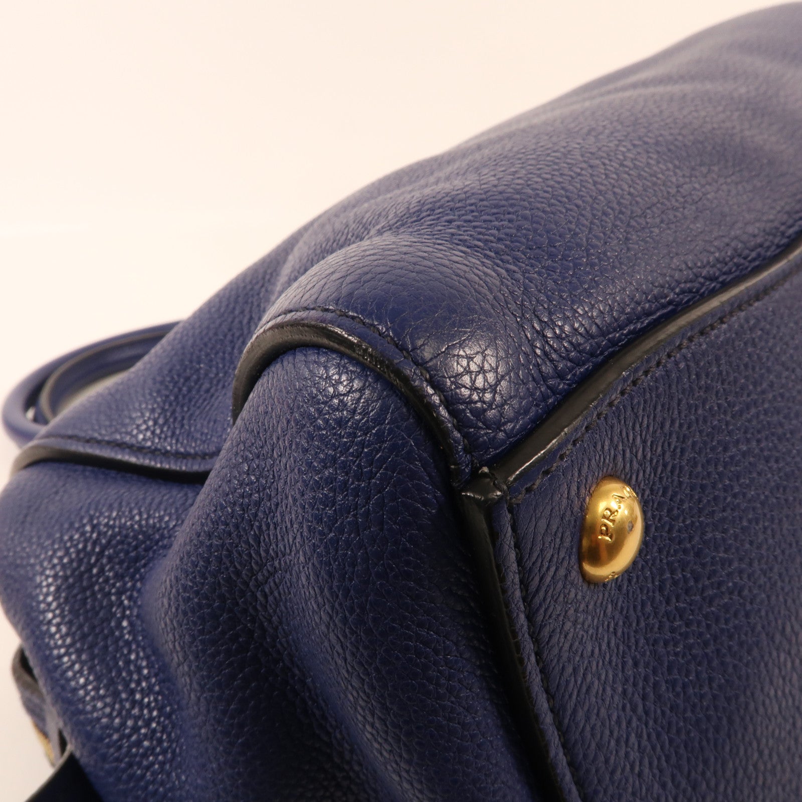 PRADA 牛皮皮革2 way Shoulder金扣手挽肩背兩用袋