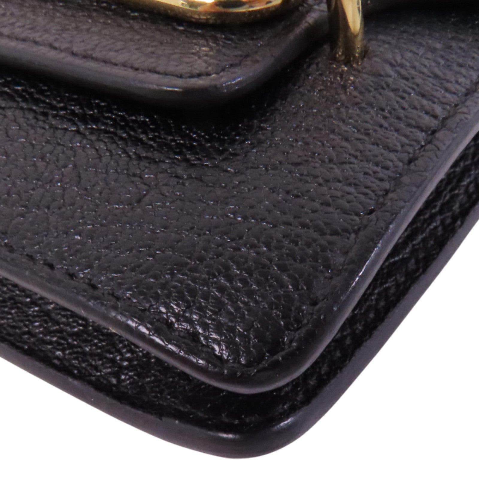 HERMES Chevre皮革Roulis Slim金扣短錢包