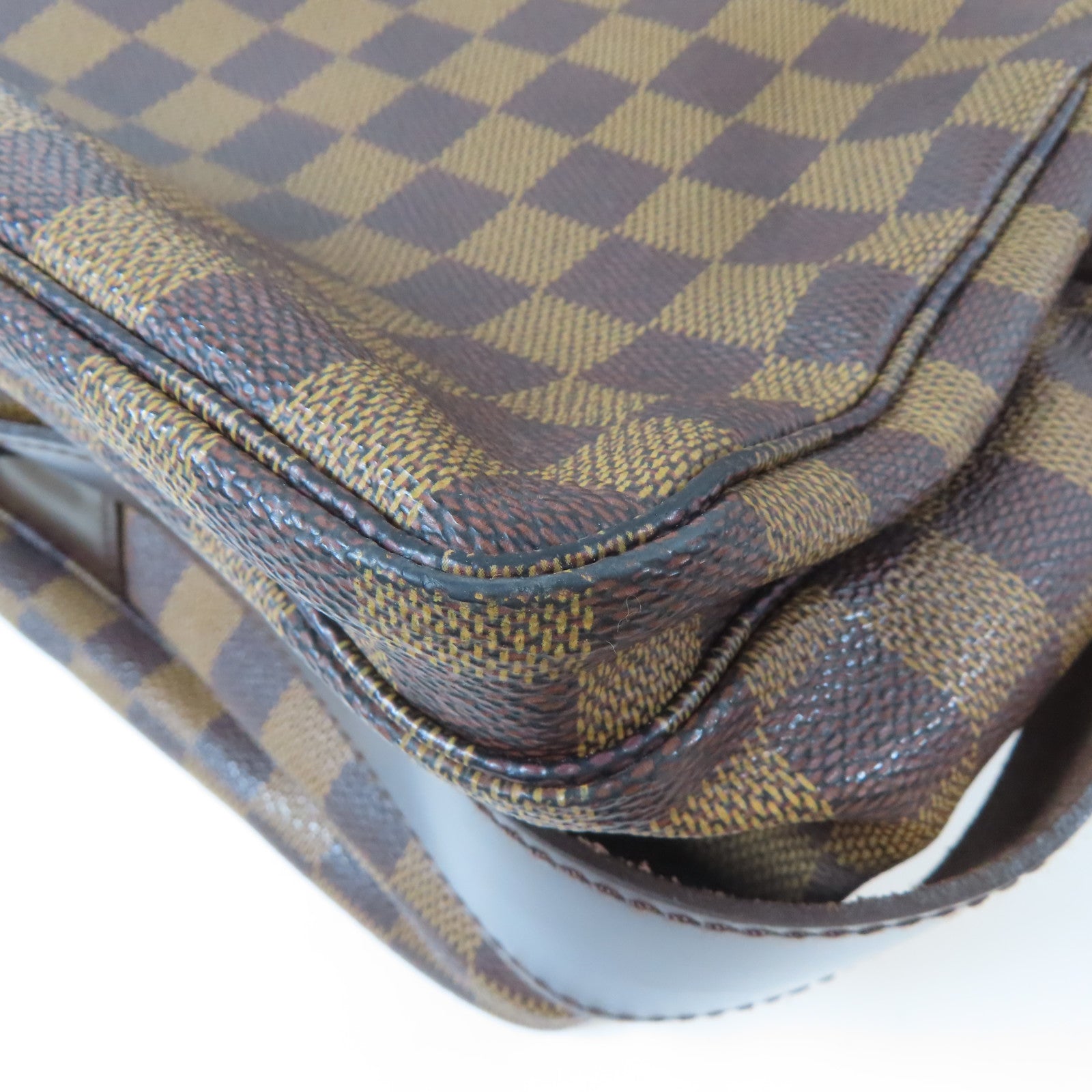 LOUIS VUITTON Damier Ebene Naviglio金扣肩背袋啡色