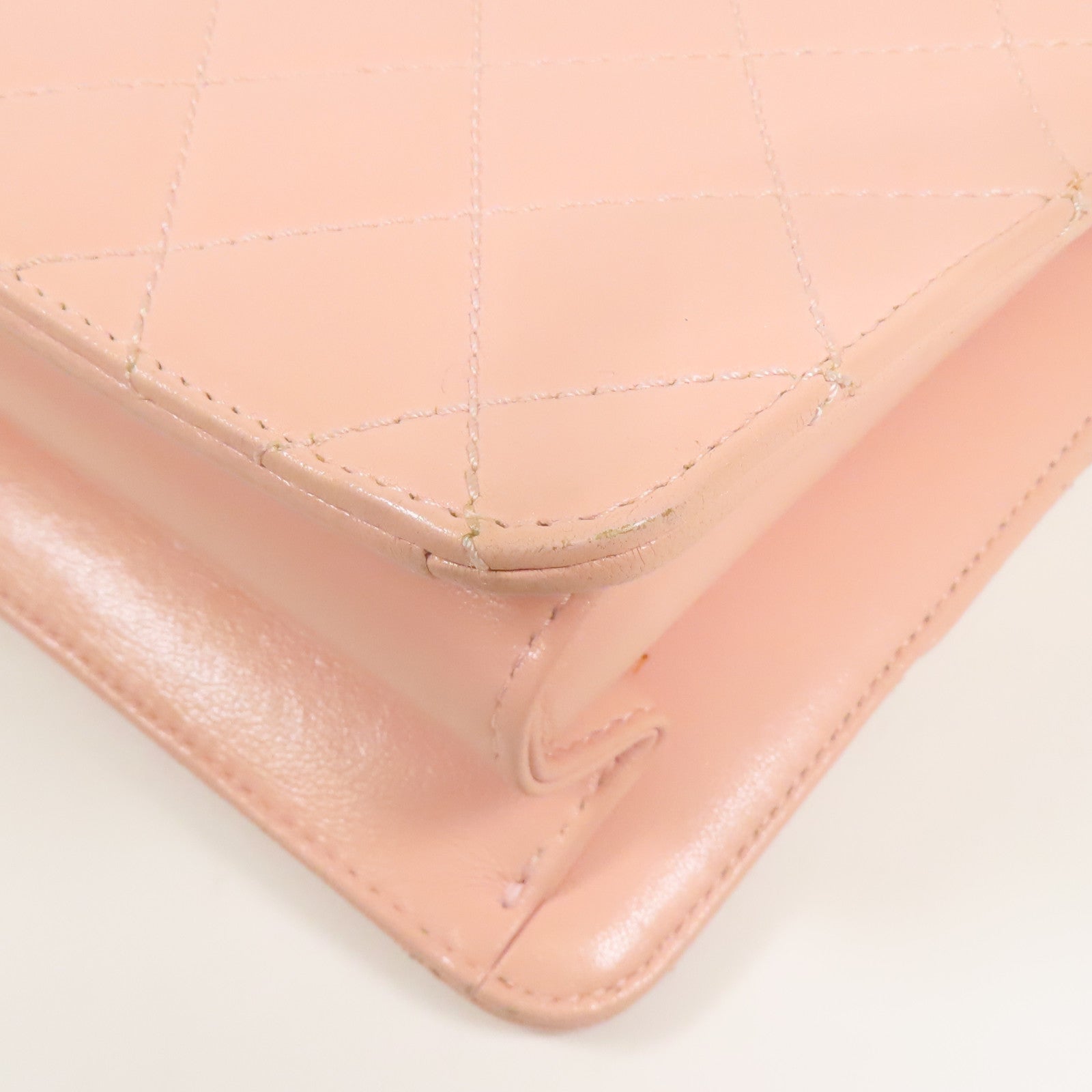 CHANEL CC GHW Chain Shoulder Bag Calfskin Leather Pink
