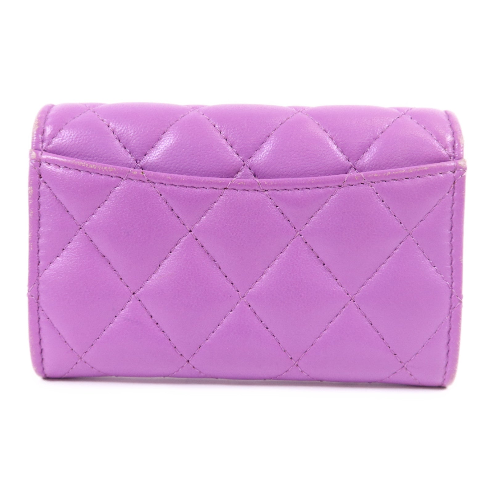 CHANEL 羊皮皮革Card Case銀扣卡片套