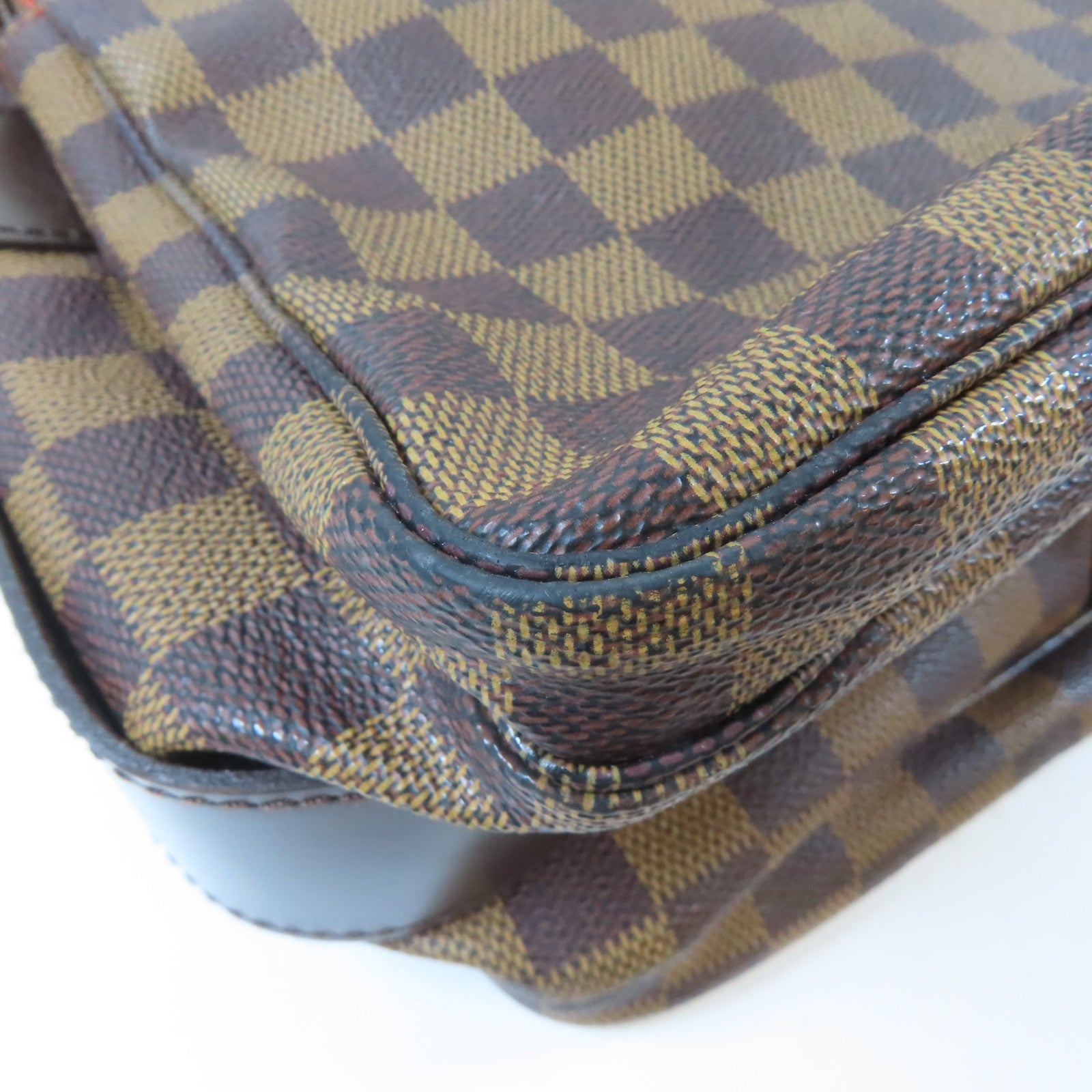 LOUIS VUITTON Damier Ebene Naviglio金扣肩背袋啡色