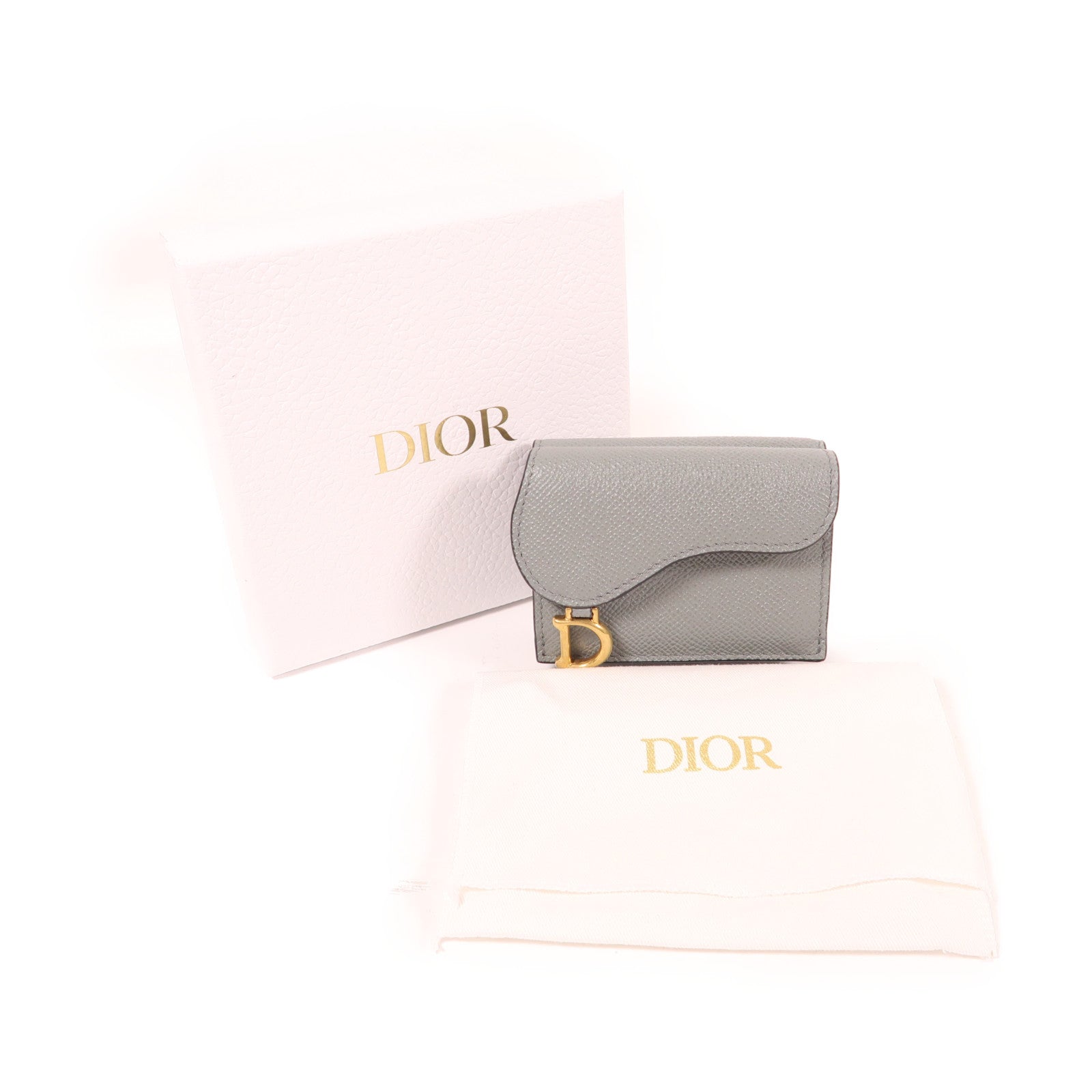 Dior 牛皮皮革Wallet金扣錢包