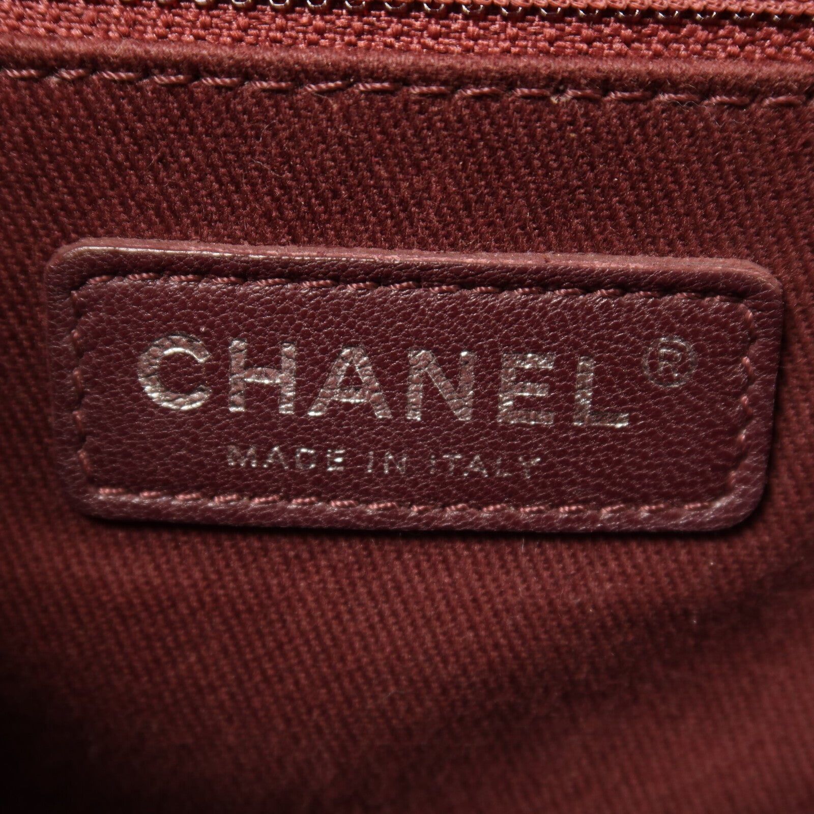 CHANEL 牛皮皮革Chain Shoulder銀扣鏈帶肩背袋