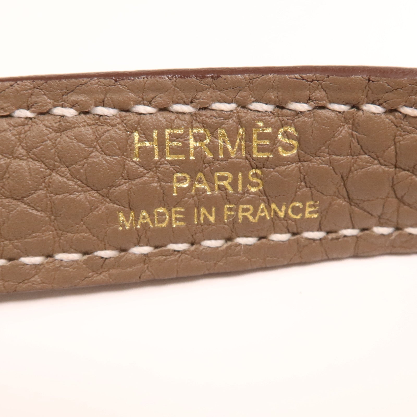 HERMES Togo皮革Kelly 25金扣手挽肩背兩用袋Etoupe