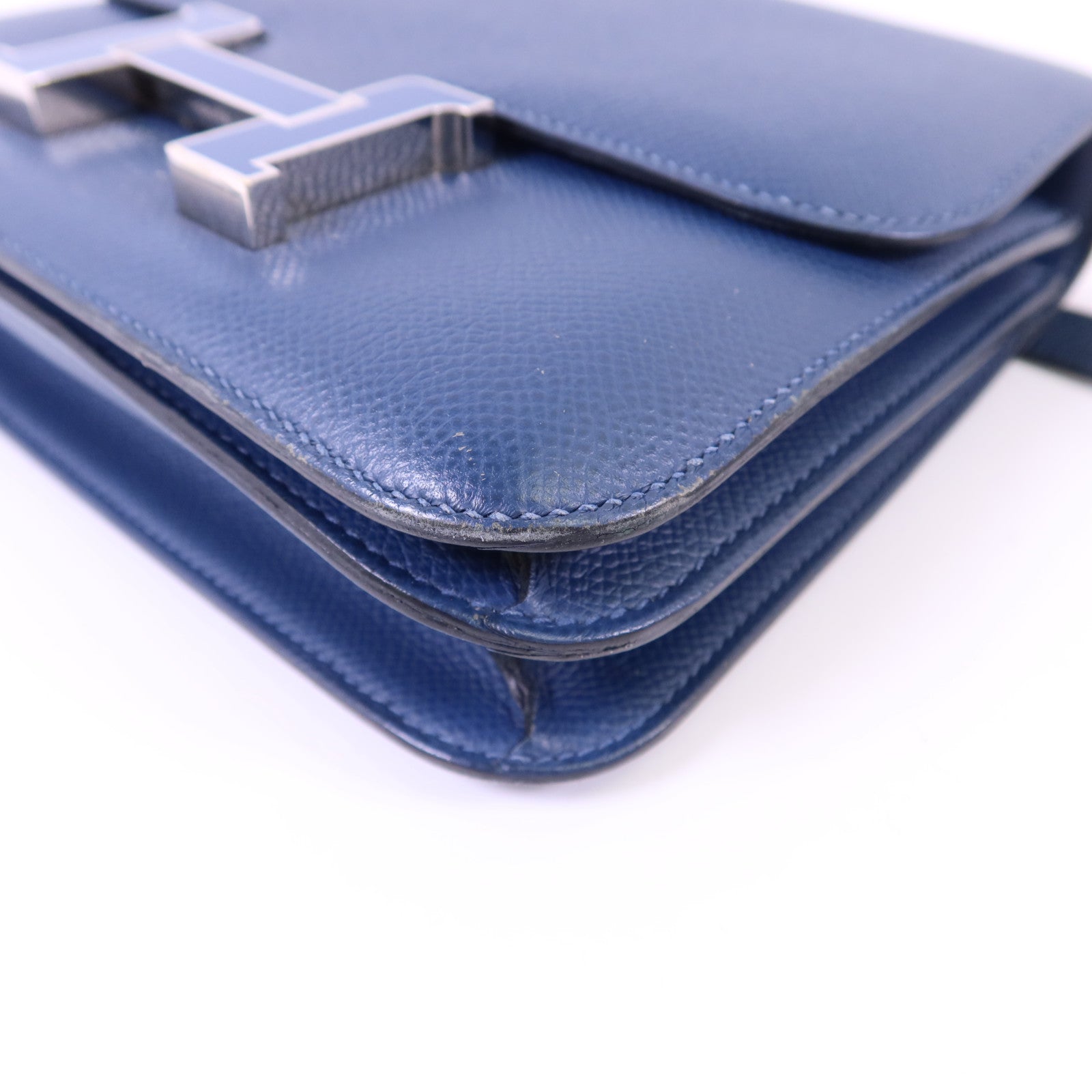 HERMES Epsom皮革Constance Mini銀扣肩背袋