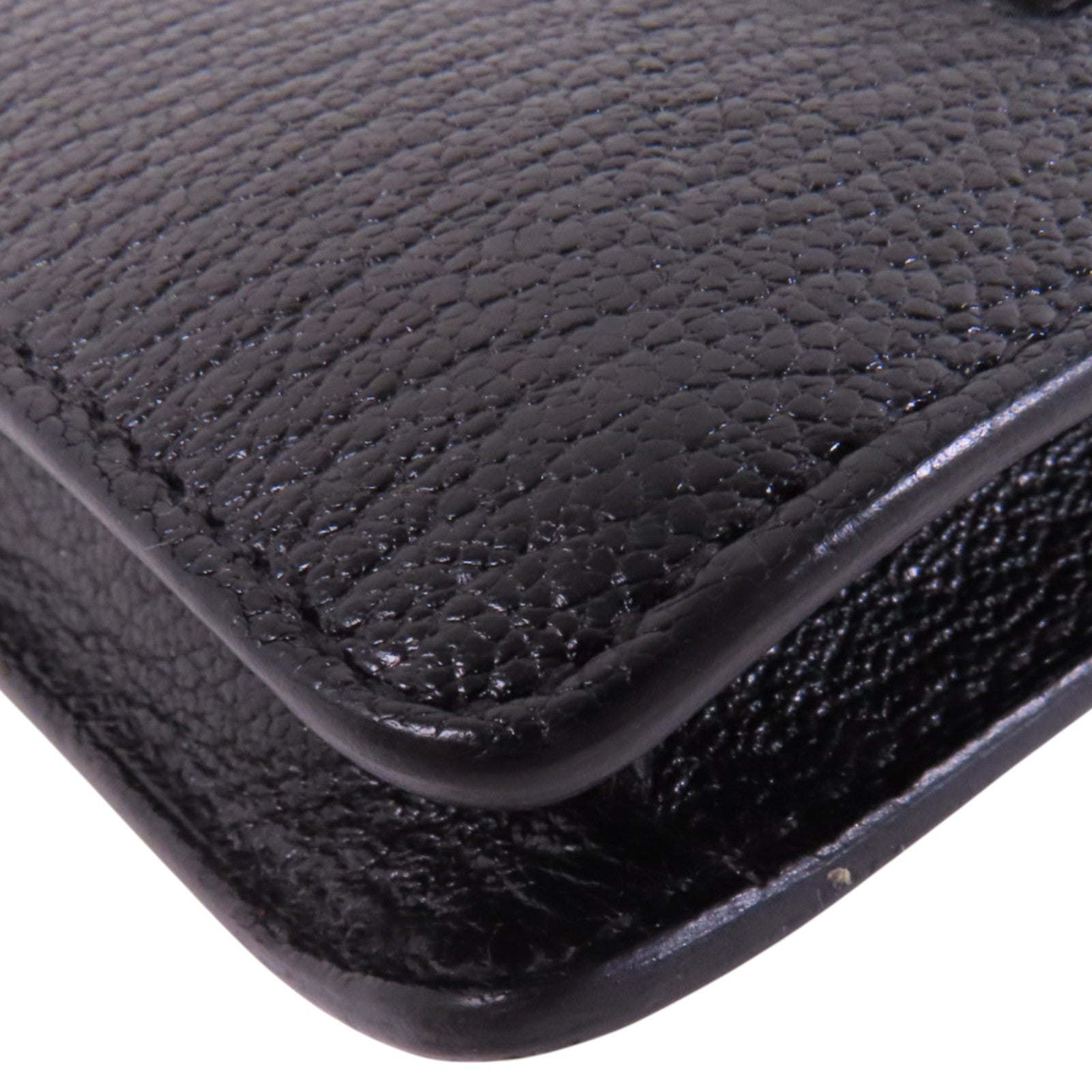 HERMES Chevre皮革Roulis Slim金扣短錢包