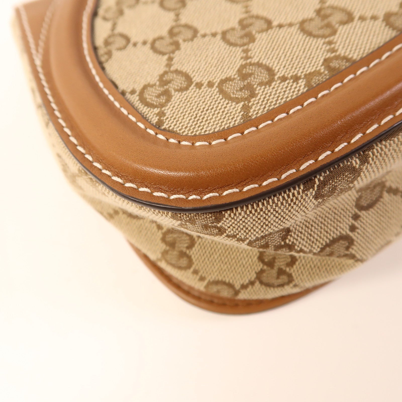 GUCCI 帆布Blondie Medium金扣手挽肩背兩用袋