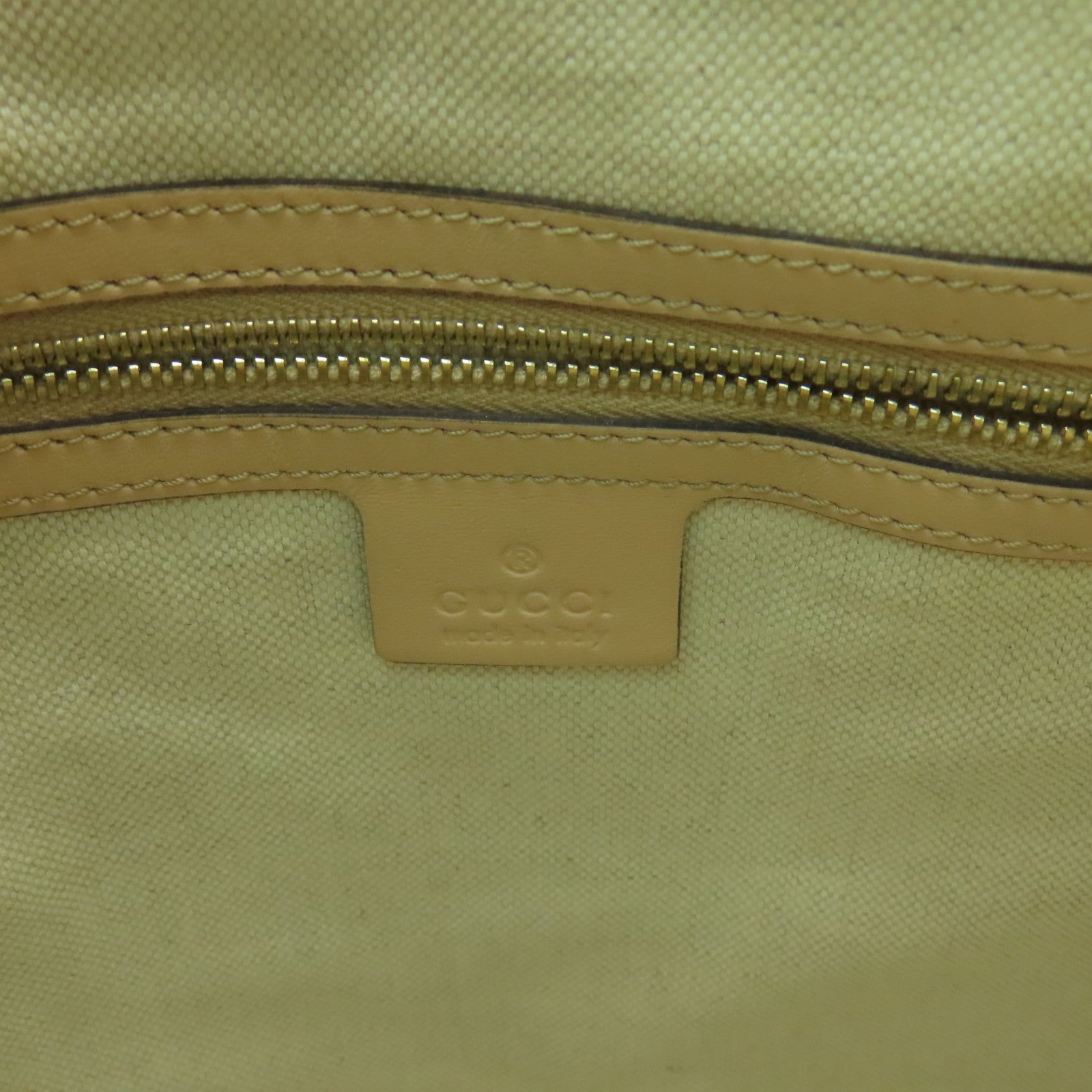 GUCCI 【激減優惠】帆布Shoulder Bag金扣肩背袋米色