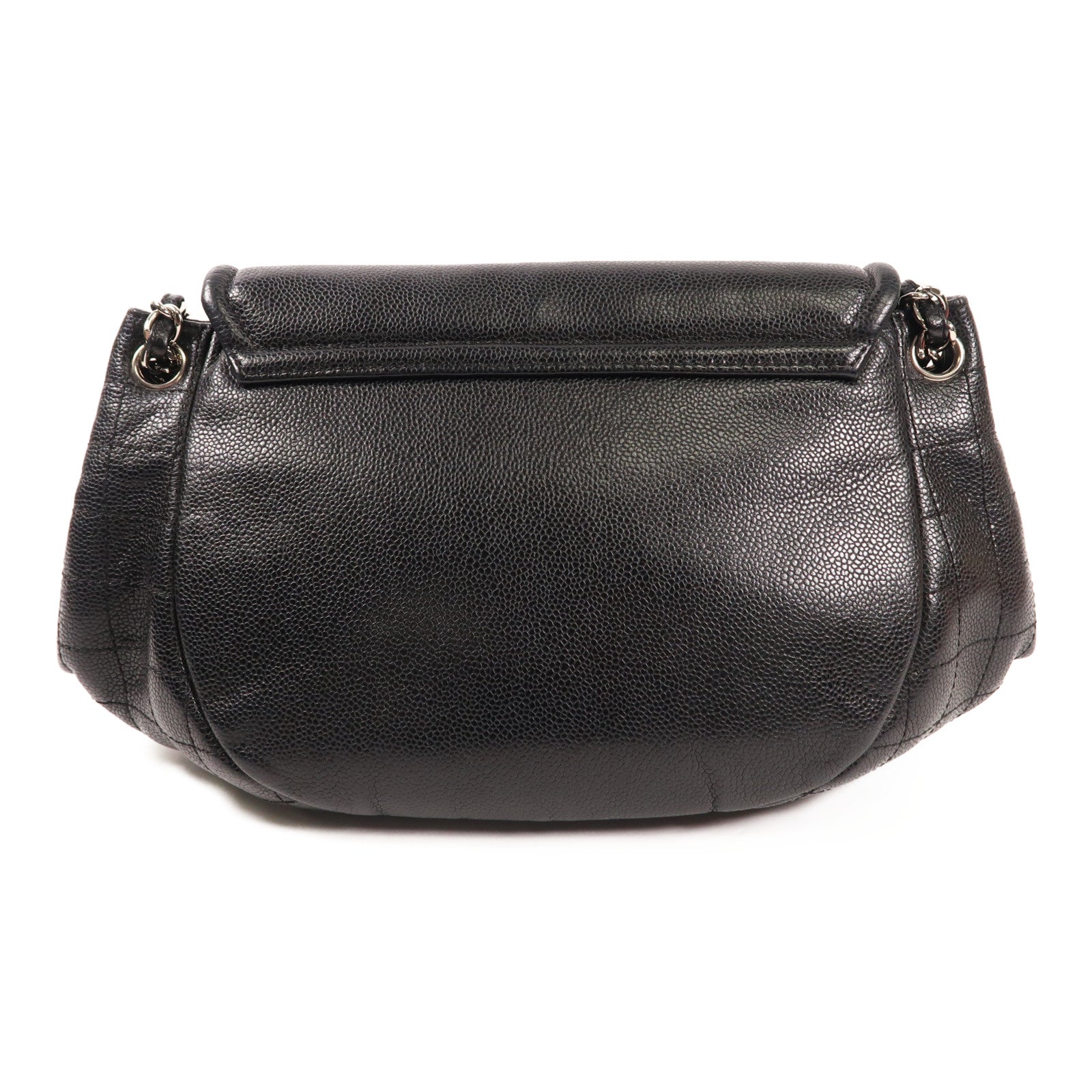CHANEL 牛皮皮革Shoulder Bag銀扣鏈帶肩背袋
