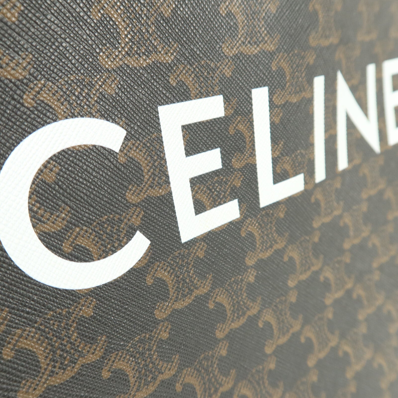 CELINE 塗層帆布Triomphe Cabas Vertical Large Tote手挽肩背兩用袋