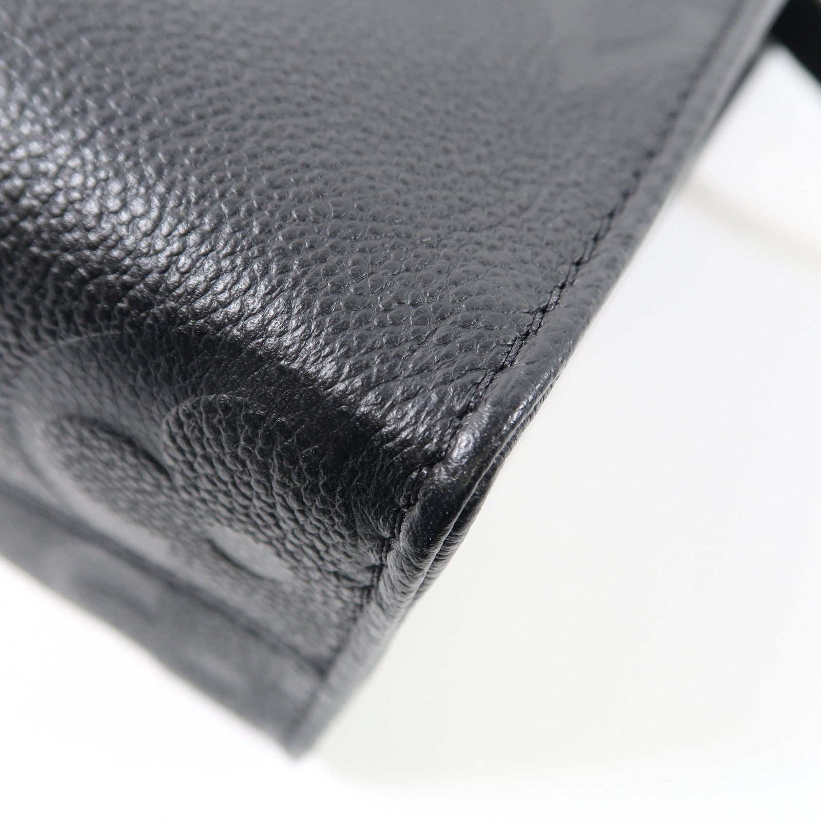 LOUIS VUITTON Monogram Empreinte On The Go PM金扣手挽肩背兩用袋黑色