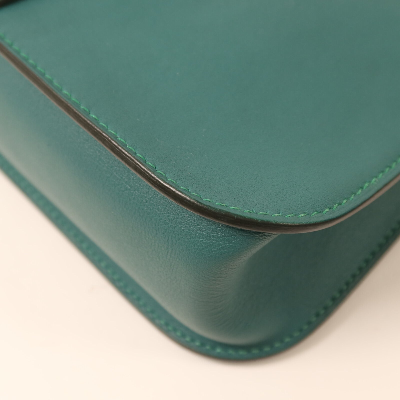 HERMES Swift皮革Mini Halzan手挽肩背兩用袋Malachite