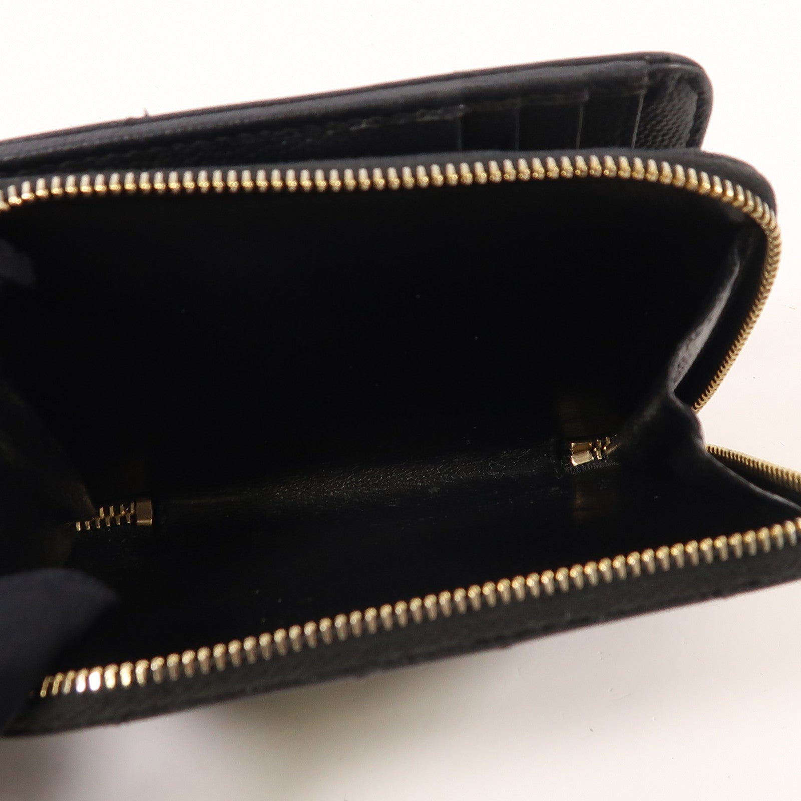 YVES SAINT LAURENT 牛皮皮革Wallet金扣錢包