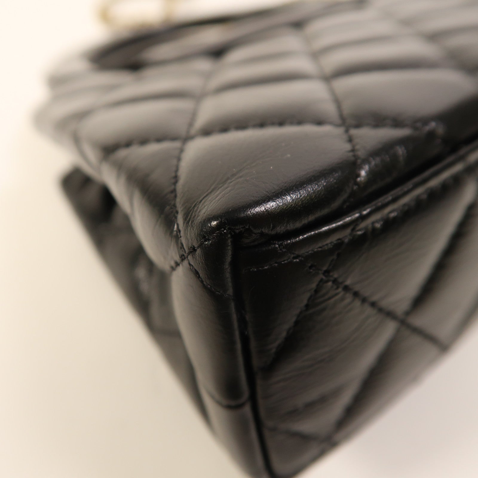 CHANEL 牛皮皮革Mini Kelly金扣手挽肩背兩用袋