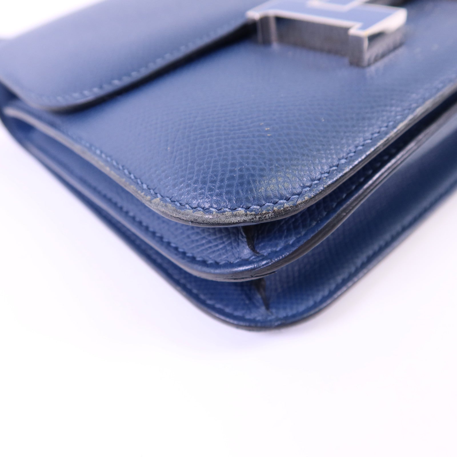 HERMES Epsom皮革Constance Mini銀扣肩背袋