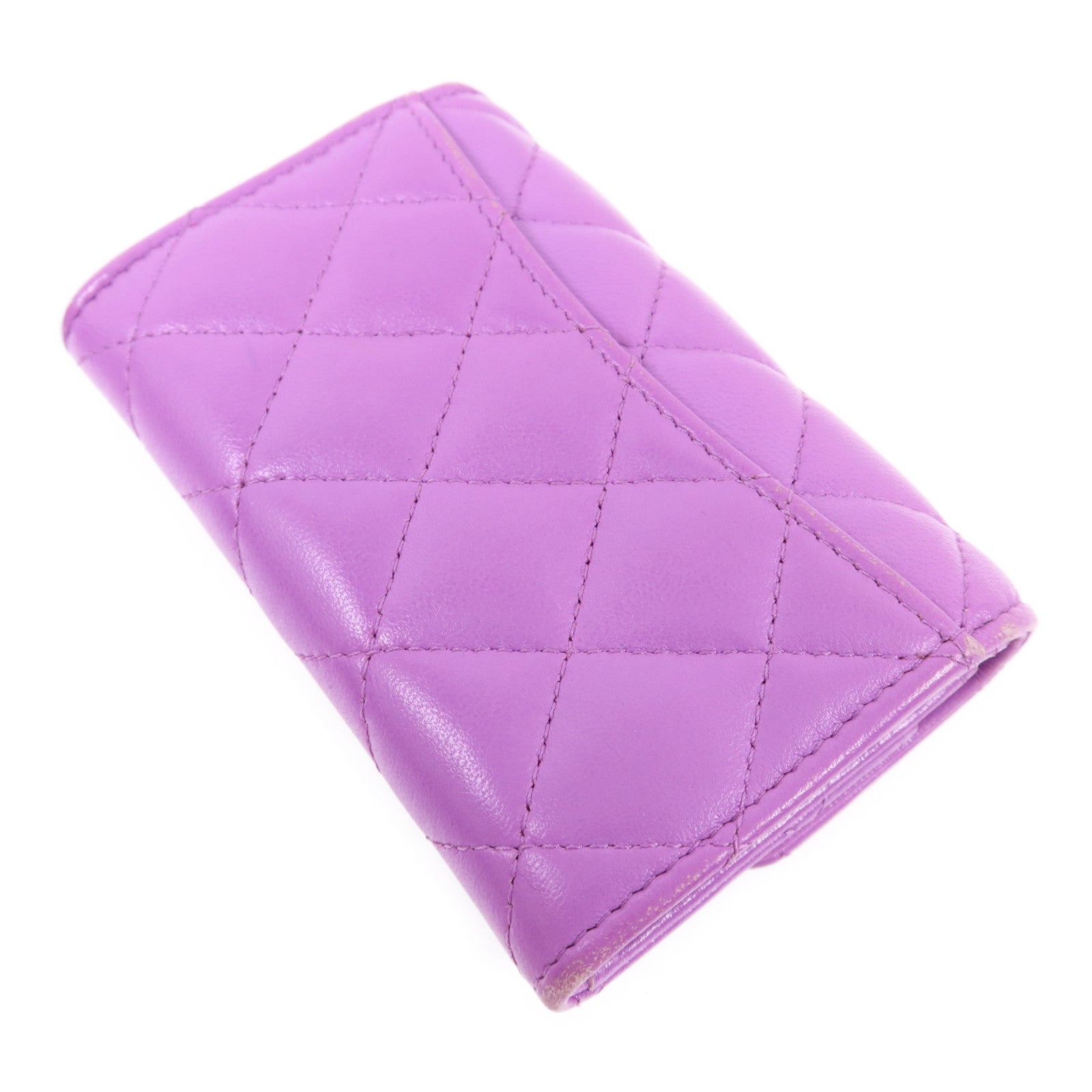 CHANEL 羊皮皮革Card Case銀扣卡片套