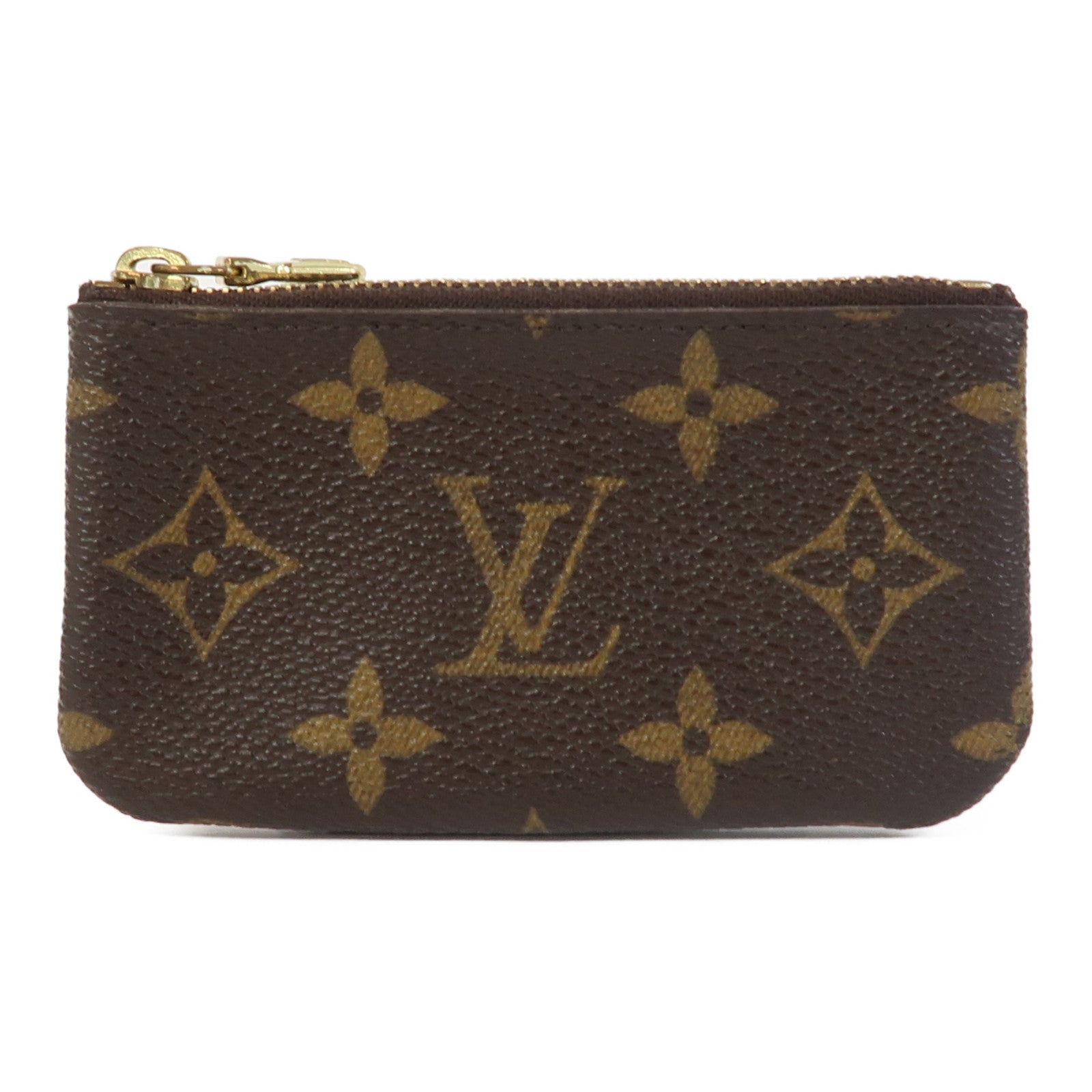 LOUIS VUITTON Monogram Card Case金扣零錢包啡色