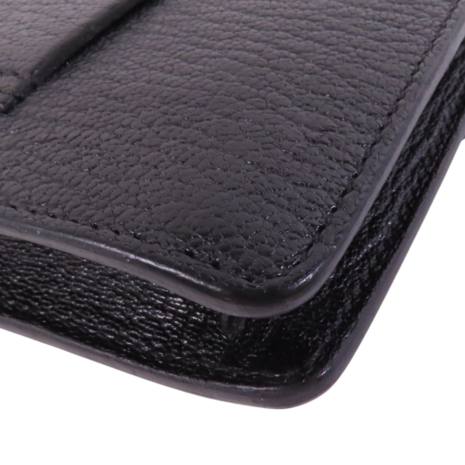 HERMES Chevre皮革Roulis Slim金扣短錢包