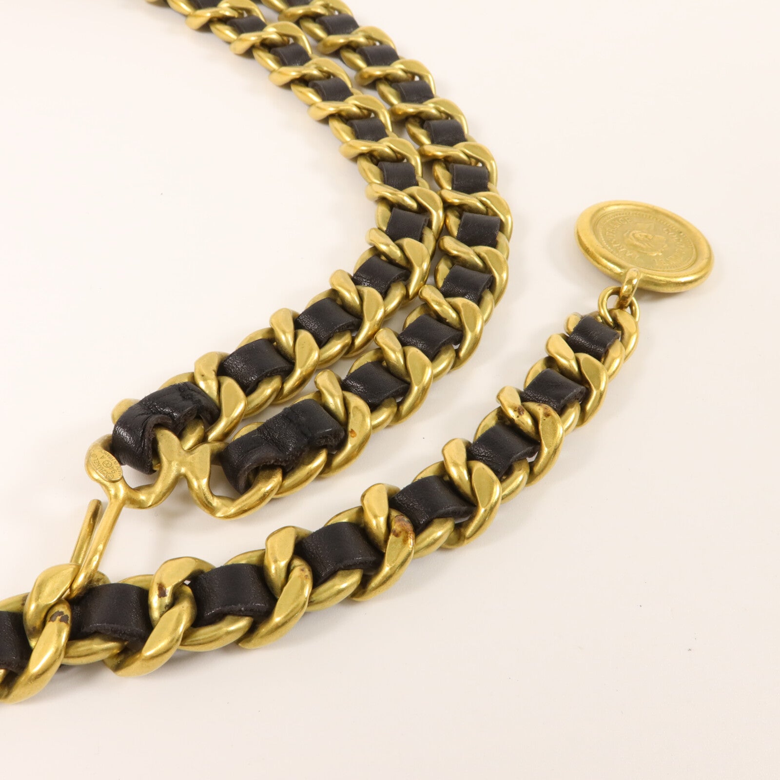 CHANEL 羊皮皮革/金屬Vintage Chain Belt腰帶