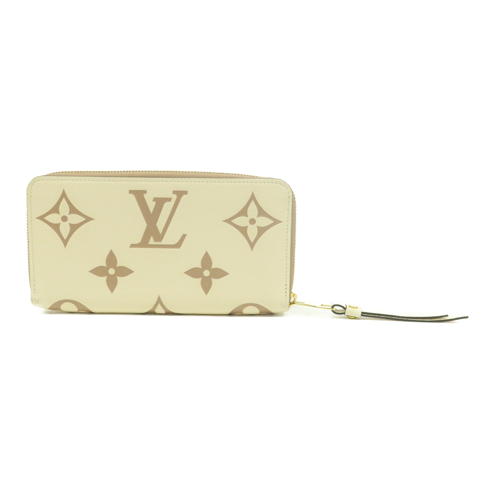 LOUIS VUITTON Monogram Empreinte Long Wallet金扣長錢包白色/啡色