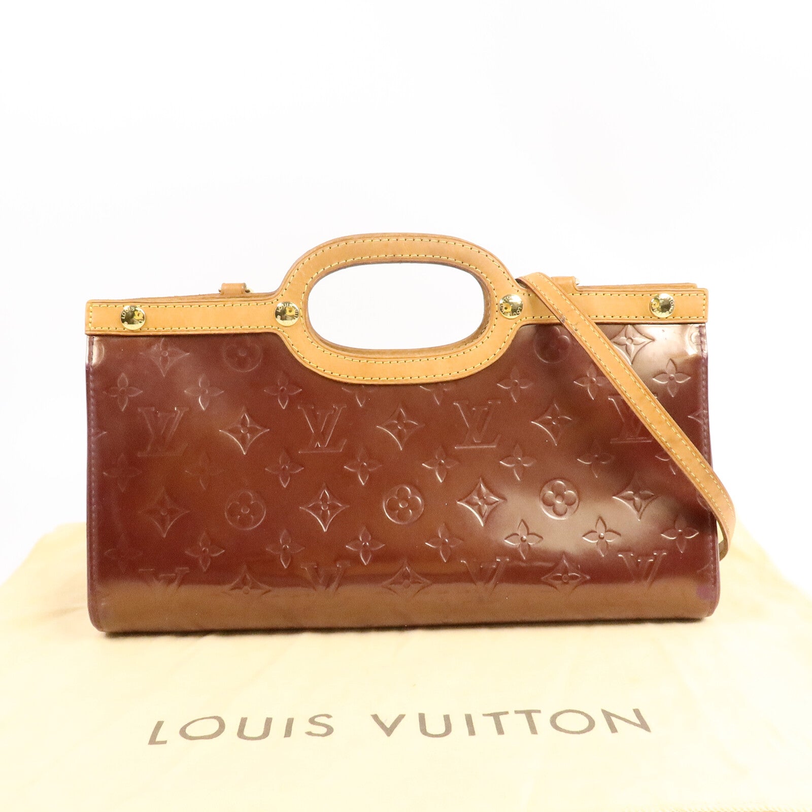 LOUIS VUITTON Monogram Vernis Roxbury Drive手挽肩背兩用袋