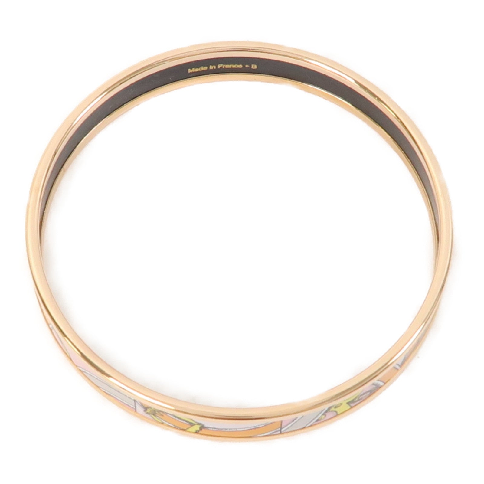 HERMES 【激減優惠】金屬Cartes A Jour Bangle手鐲粉紅色