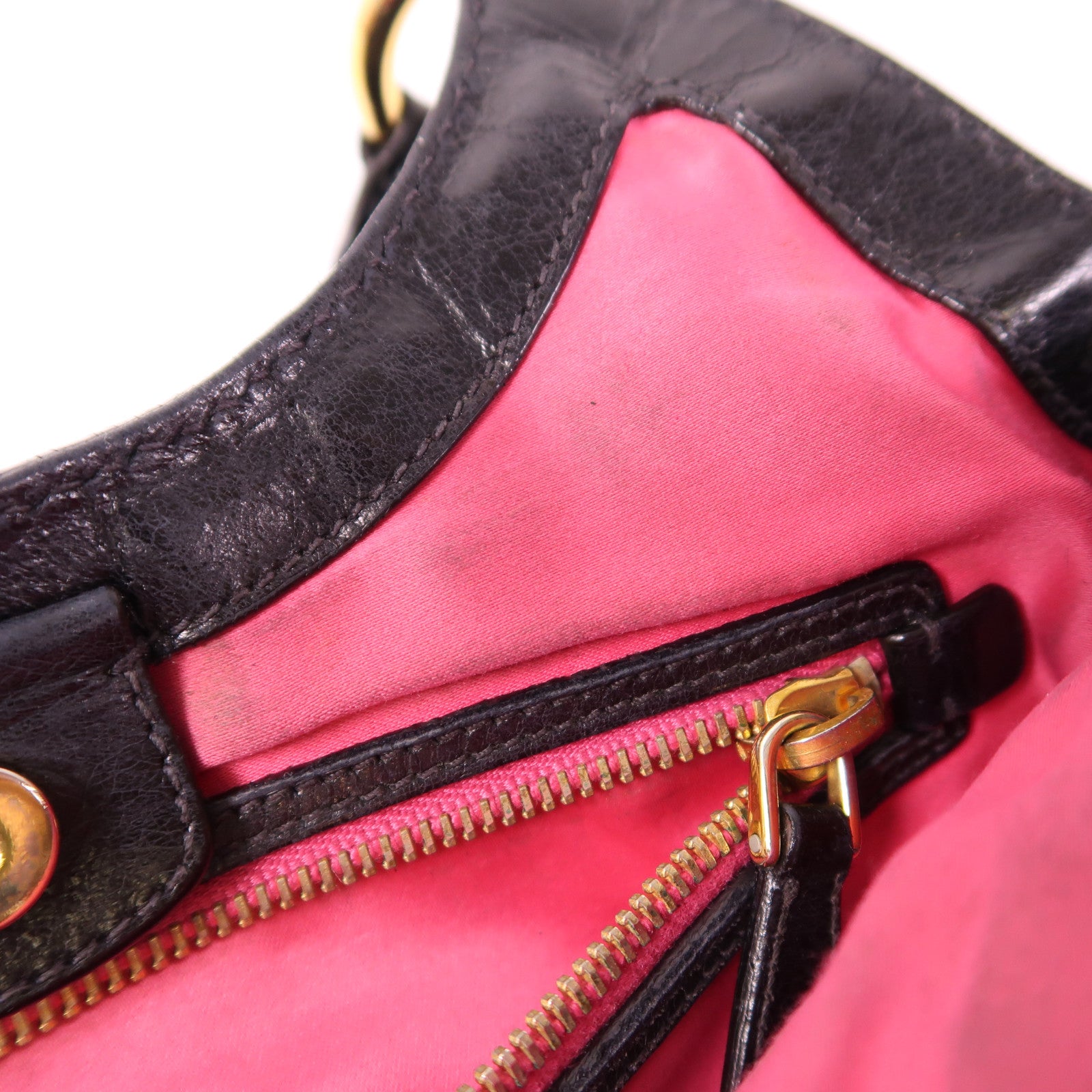 Miu Miu 牛皮皮革2 Way Shoulder金扣手挽肩背兩用袋