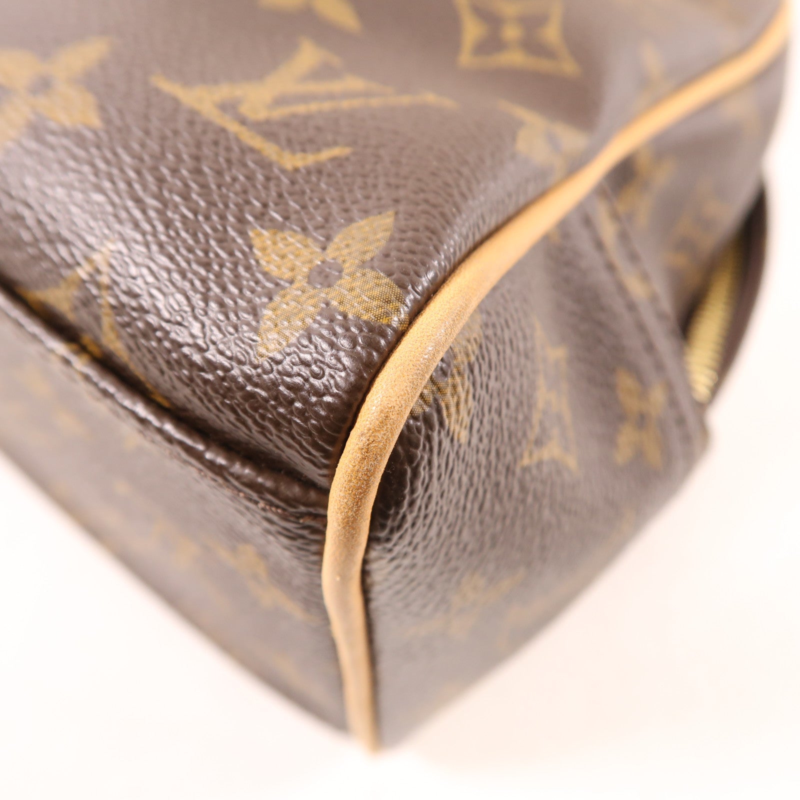 LOUIS VUITTON Monogram Manhattan GM金扣手挽袋棕色