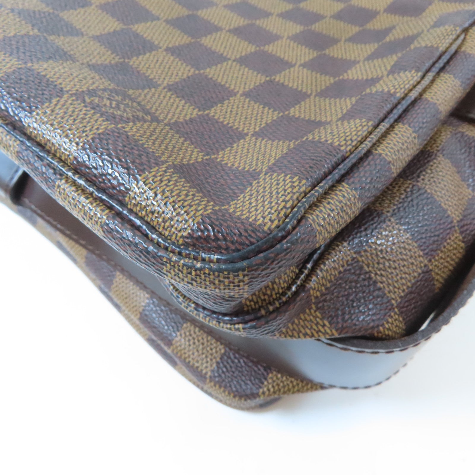 LOUIS VUITTON Damier Ebene Naviglio金扣肩背袋啡色