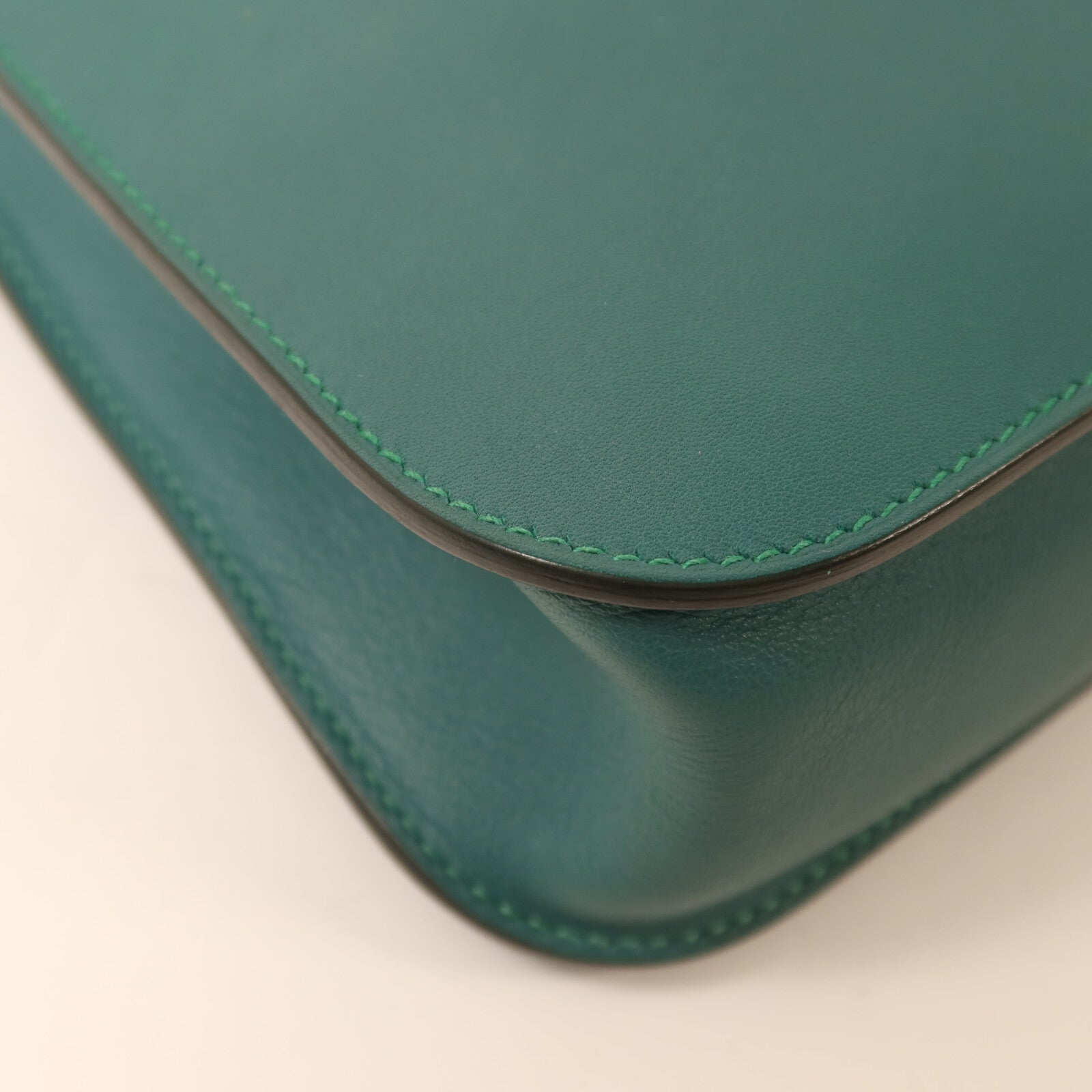 HERMES Swift皮革Mini Halzan手挽肩背兩用袋Malachite