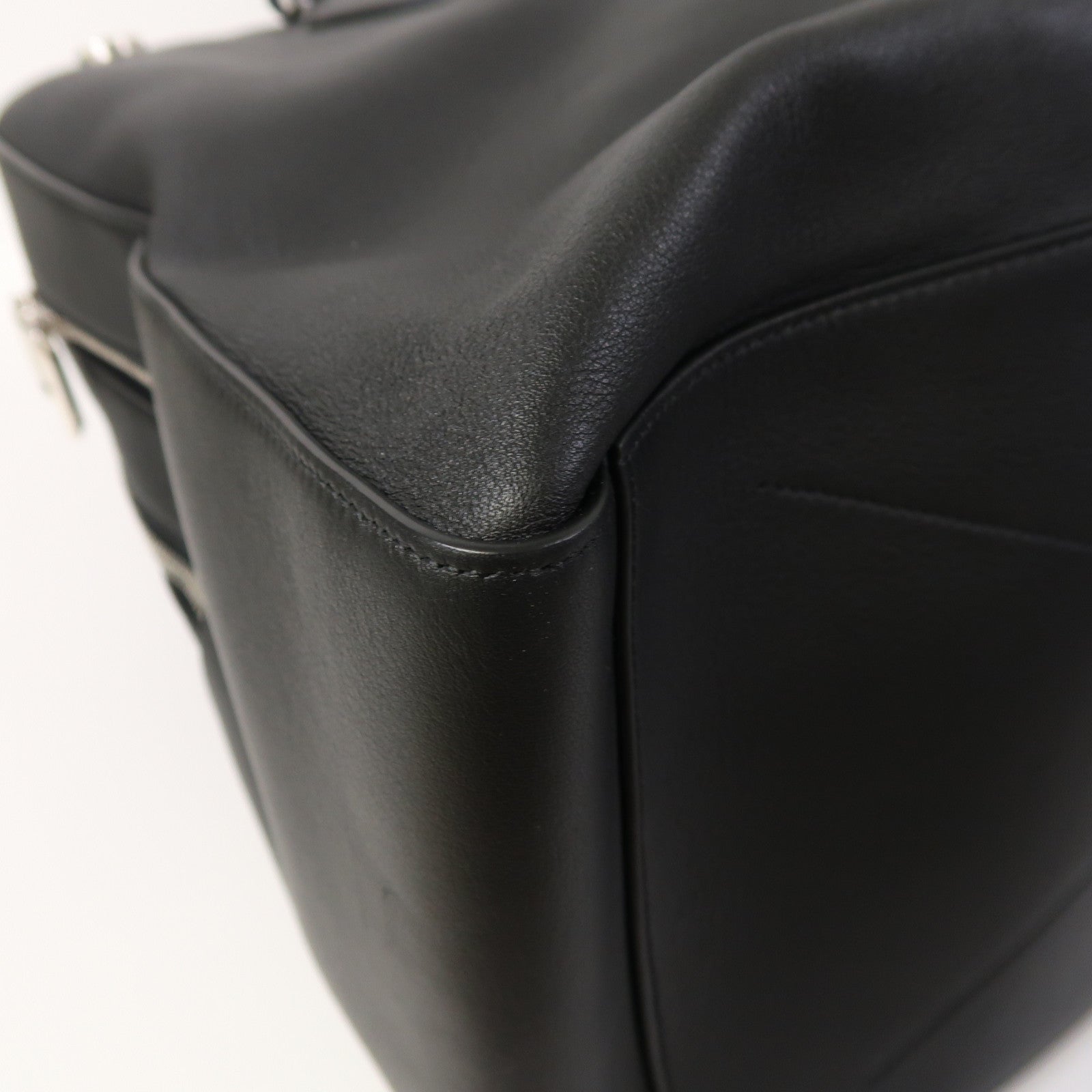 Salvatore Ferragamo 皮革2 Way Shoulder銀扣手挽肩背兩用袋黑色