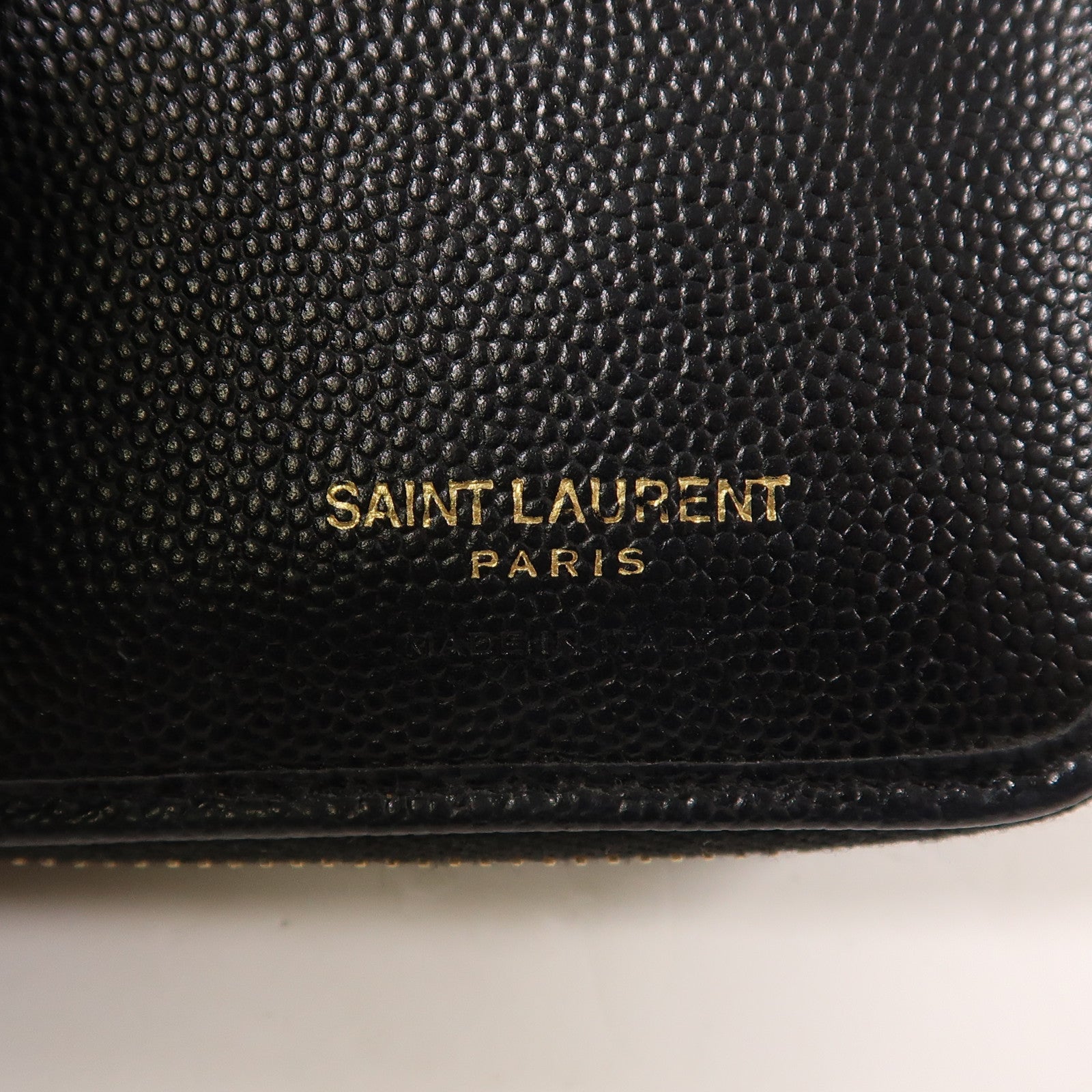 YVES SAINT LAURENT 牛皮皮革Wallet金扣錢包