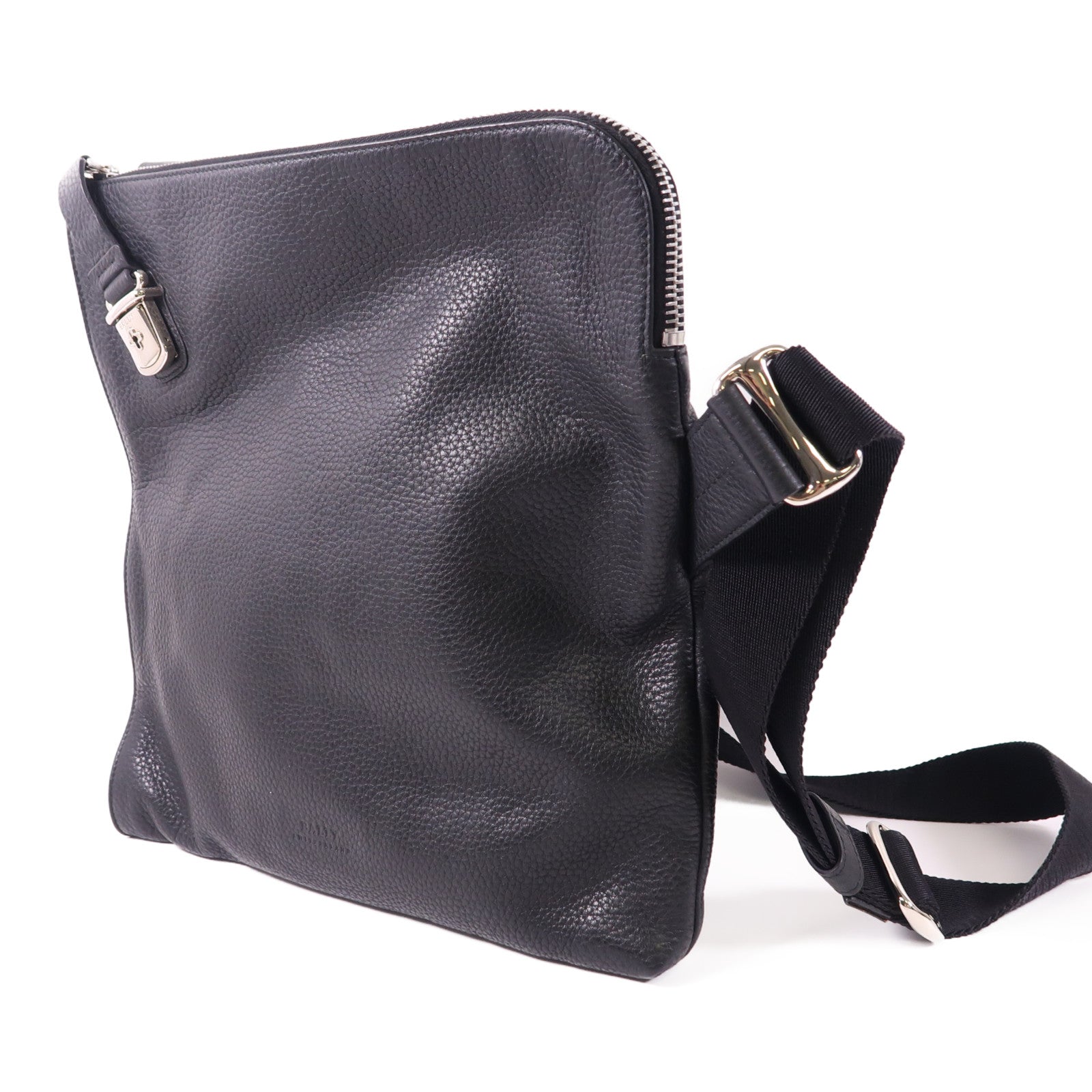 BALLY 牛皮皮革Shoulder Bag銀扣肩背袋