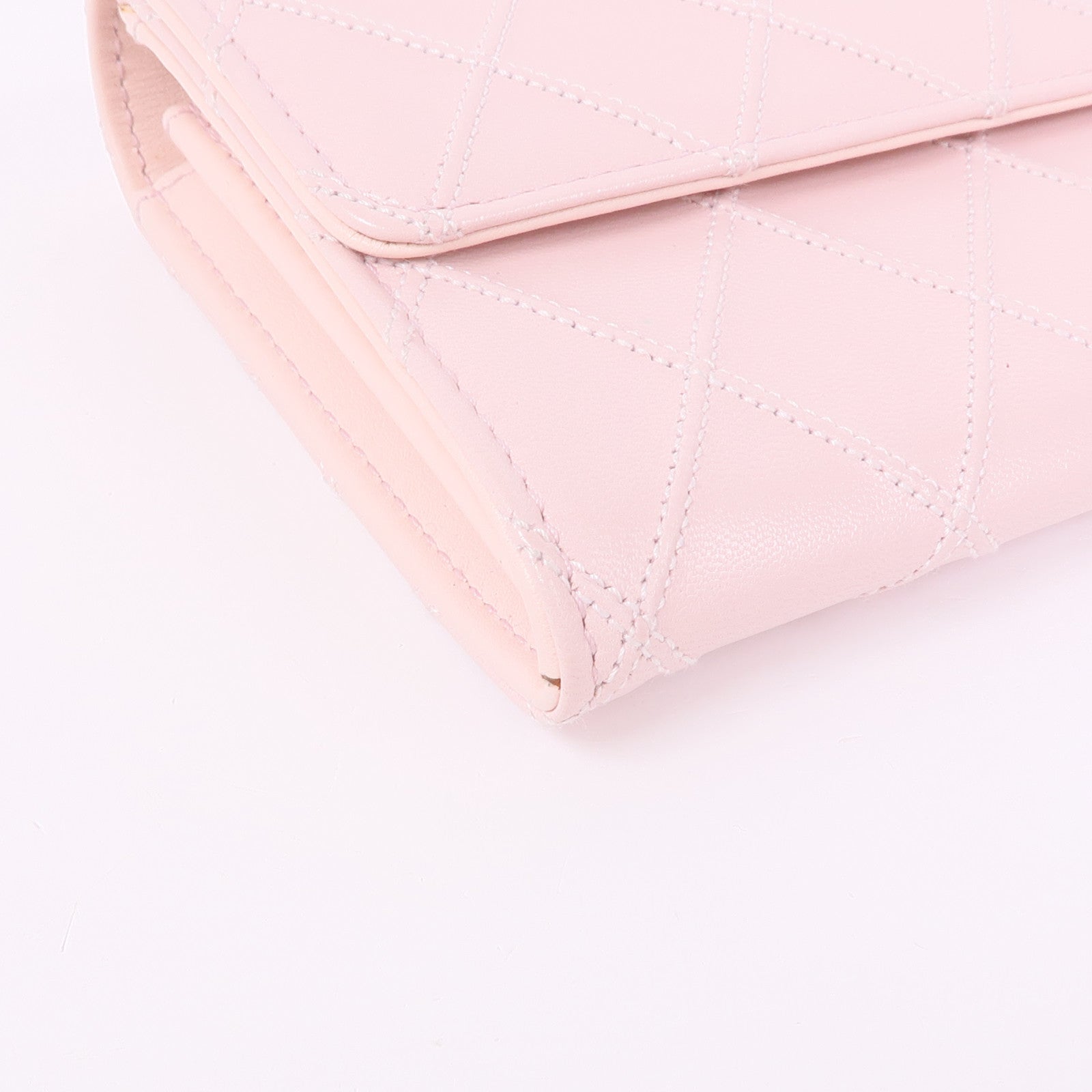 CHANEL 牛皮皮革Long Wallet銀扣長錢包