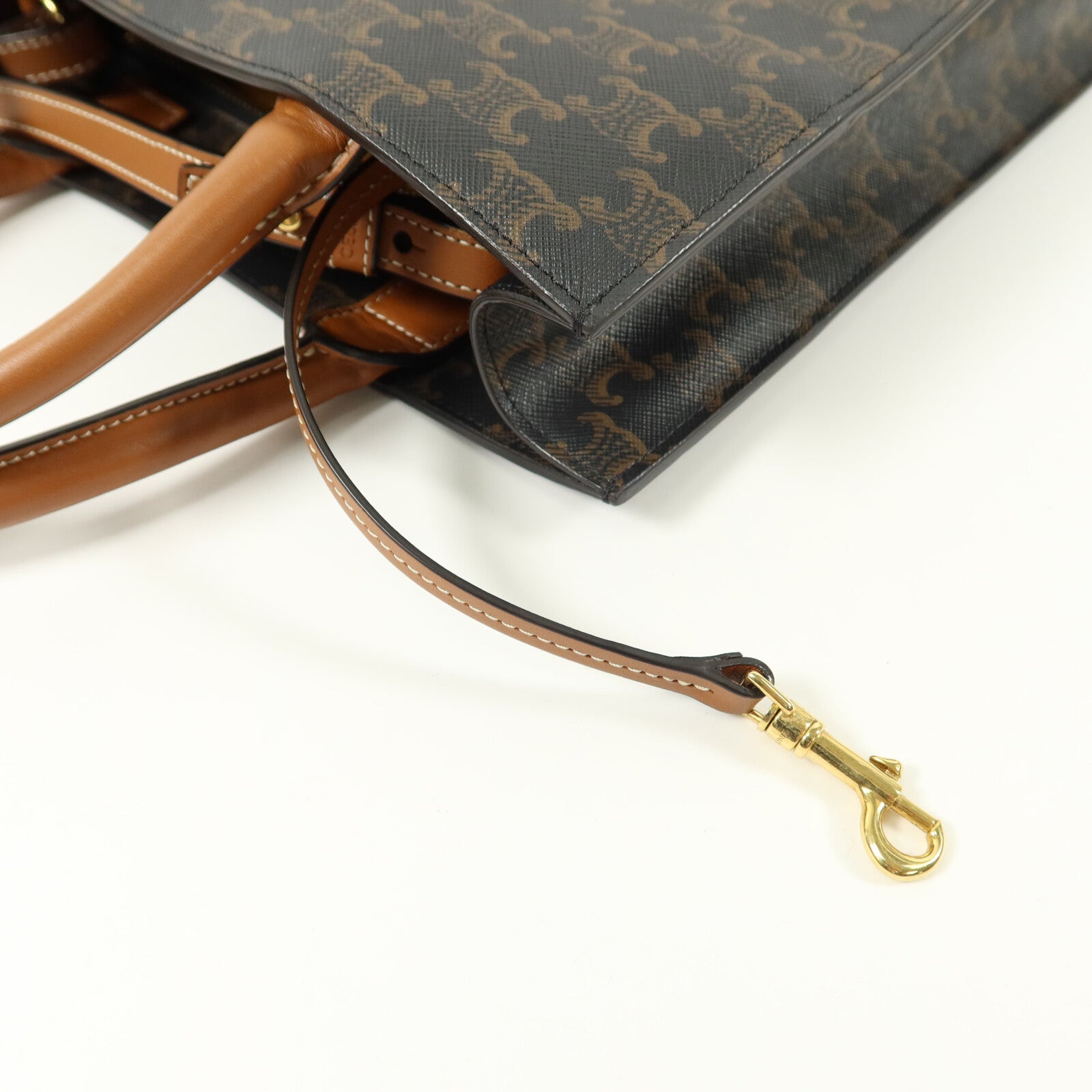 CELINE 塗層帆布Triomphe Cabas Vertical Large Tote手挽肩背兩用袋