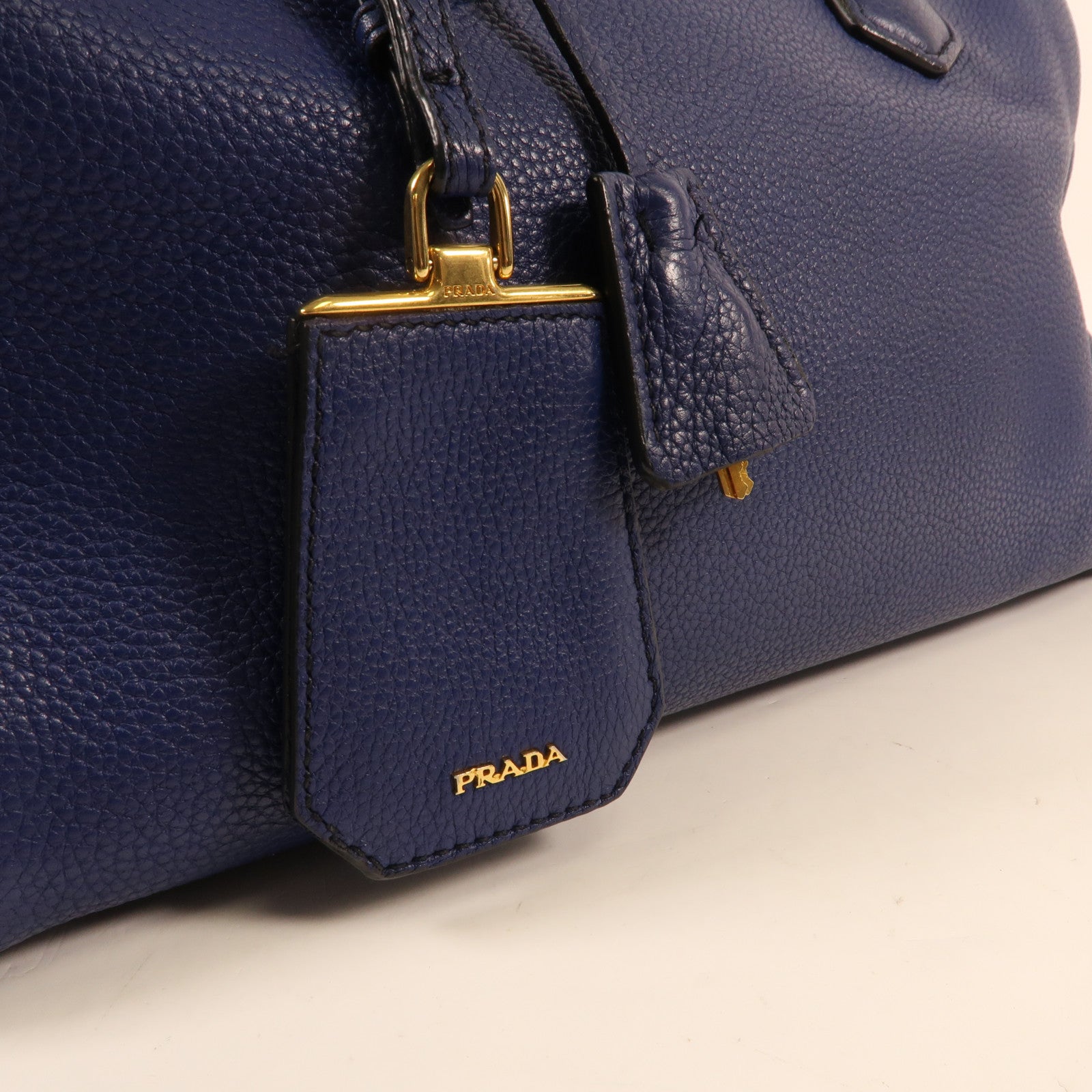 PRADA 牛皮皮革2 way Shoulder金扣手挽肩背兩用袋