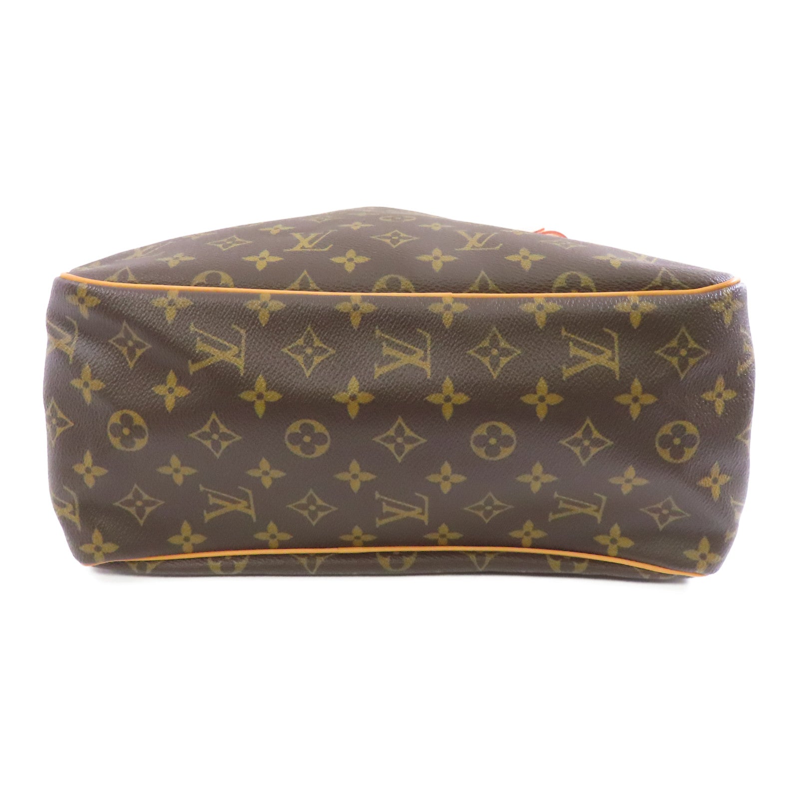 LOUIS VUITTON Monogram Batignolles Vertical金扣手挽袋棕色