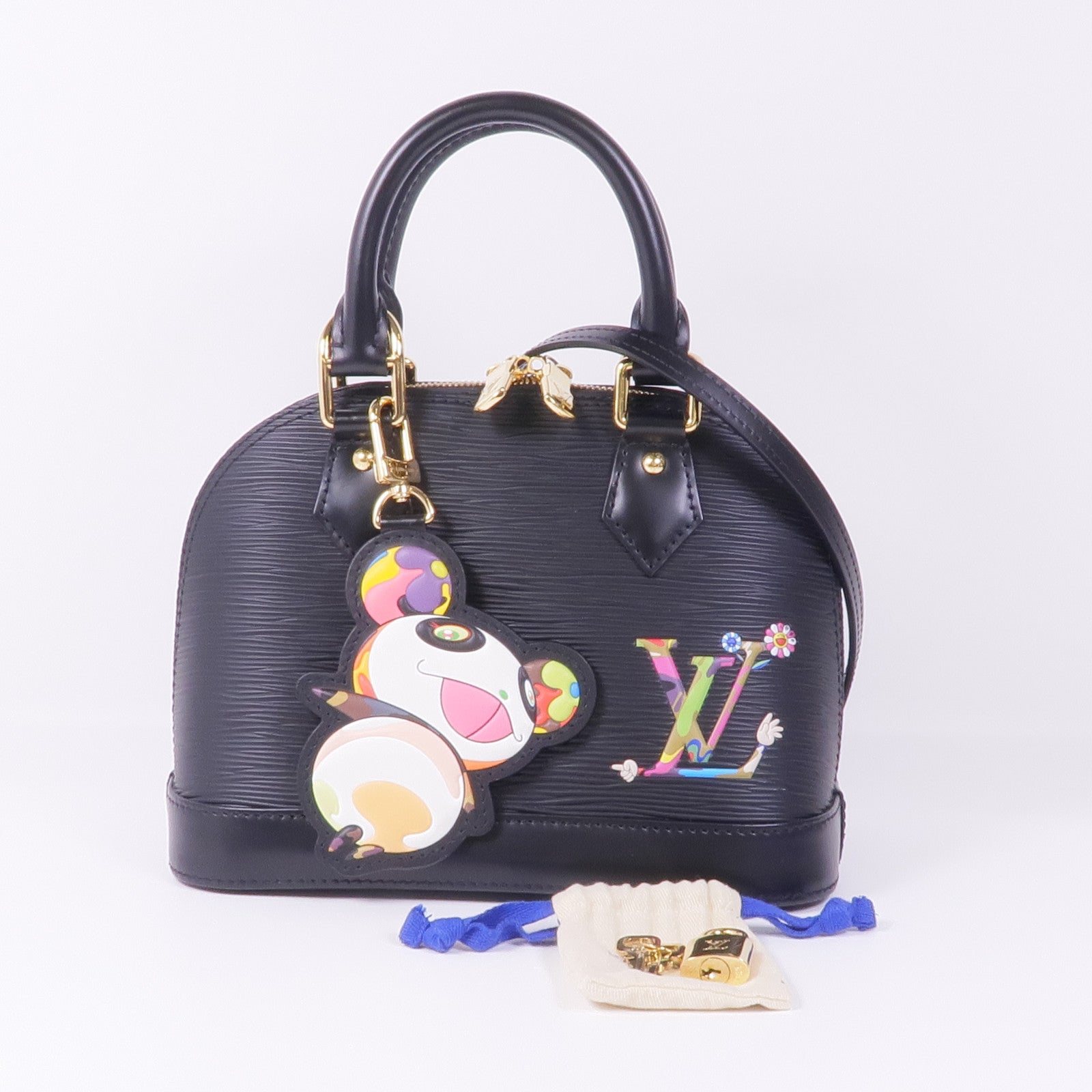 LOUIS VUITTON Epi LV x TM Alma BB金扣手挽肩背兩用袋