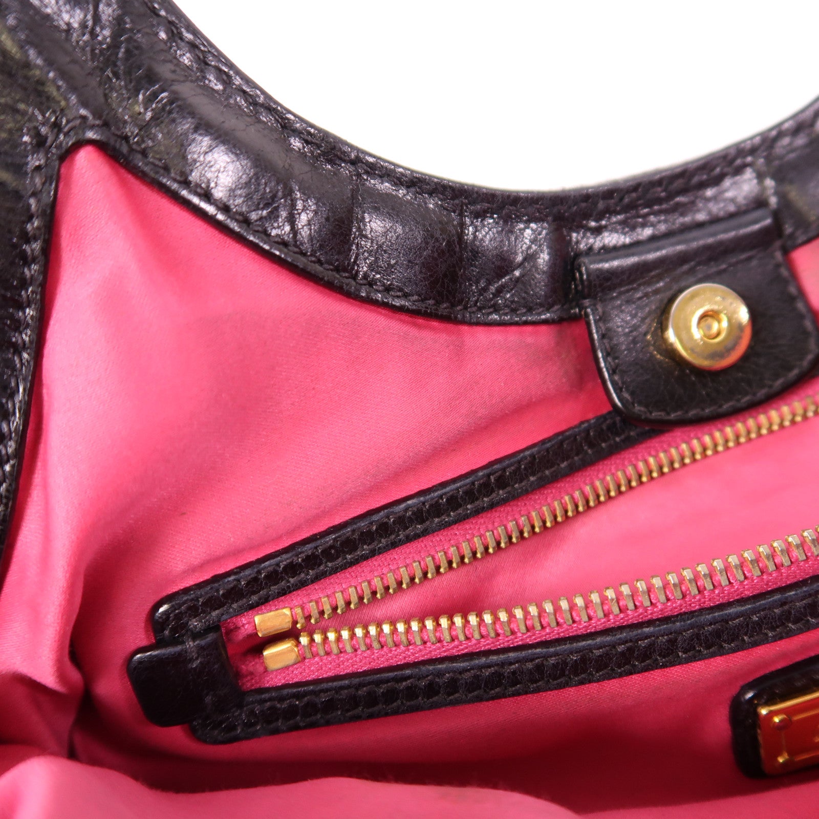 Miu Miu 牛皮皮革2 Way Shoulder金扣手挽肩背兩用袋