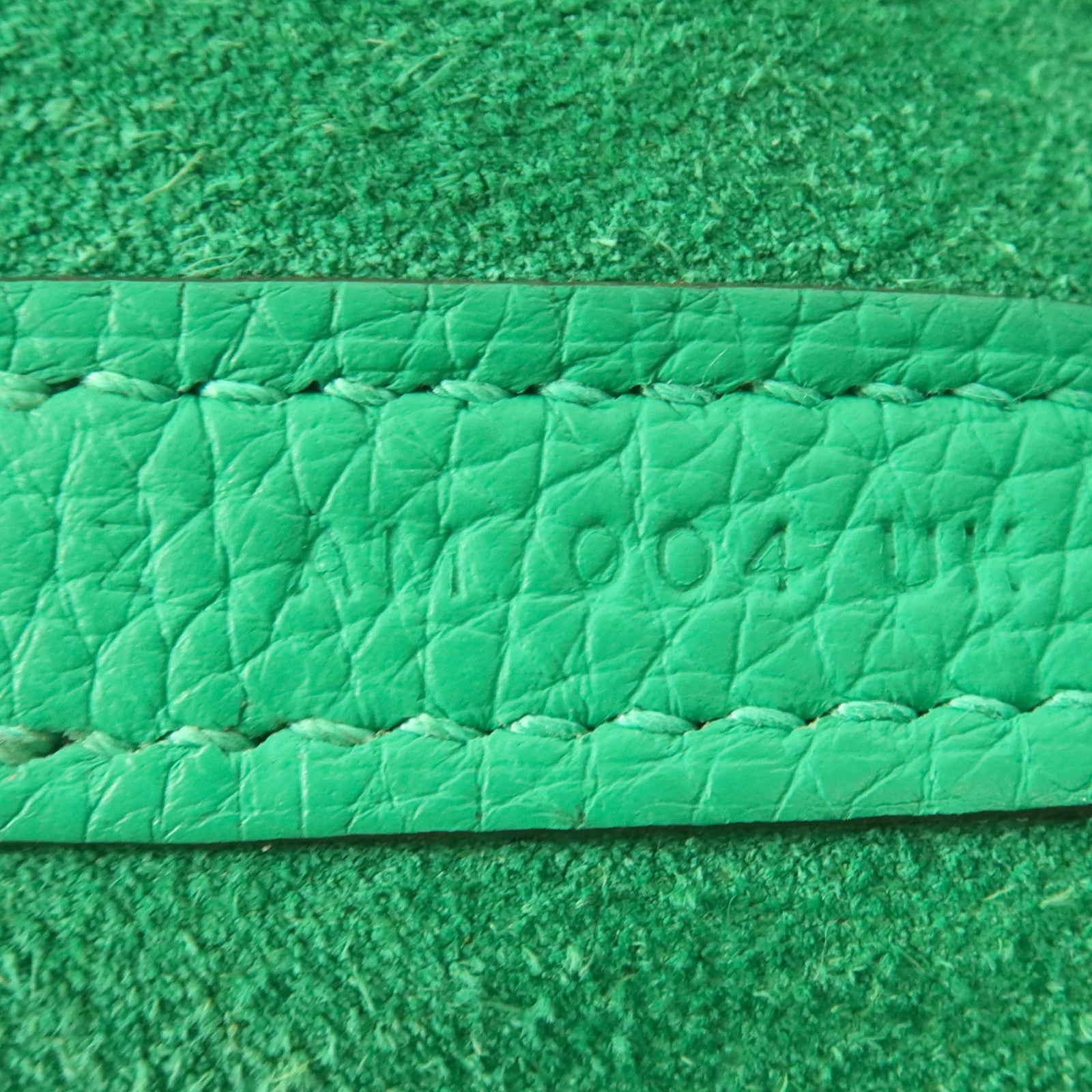 HERMES Clemence皮革Picotin MM銀扣手挽袋Menthe