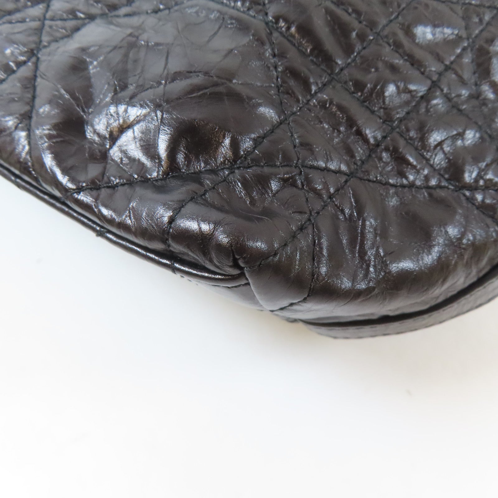 Dior 牛皮皮革Diorstar Hobo Bag金扣肩背袋黑色