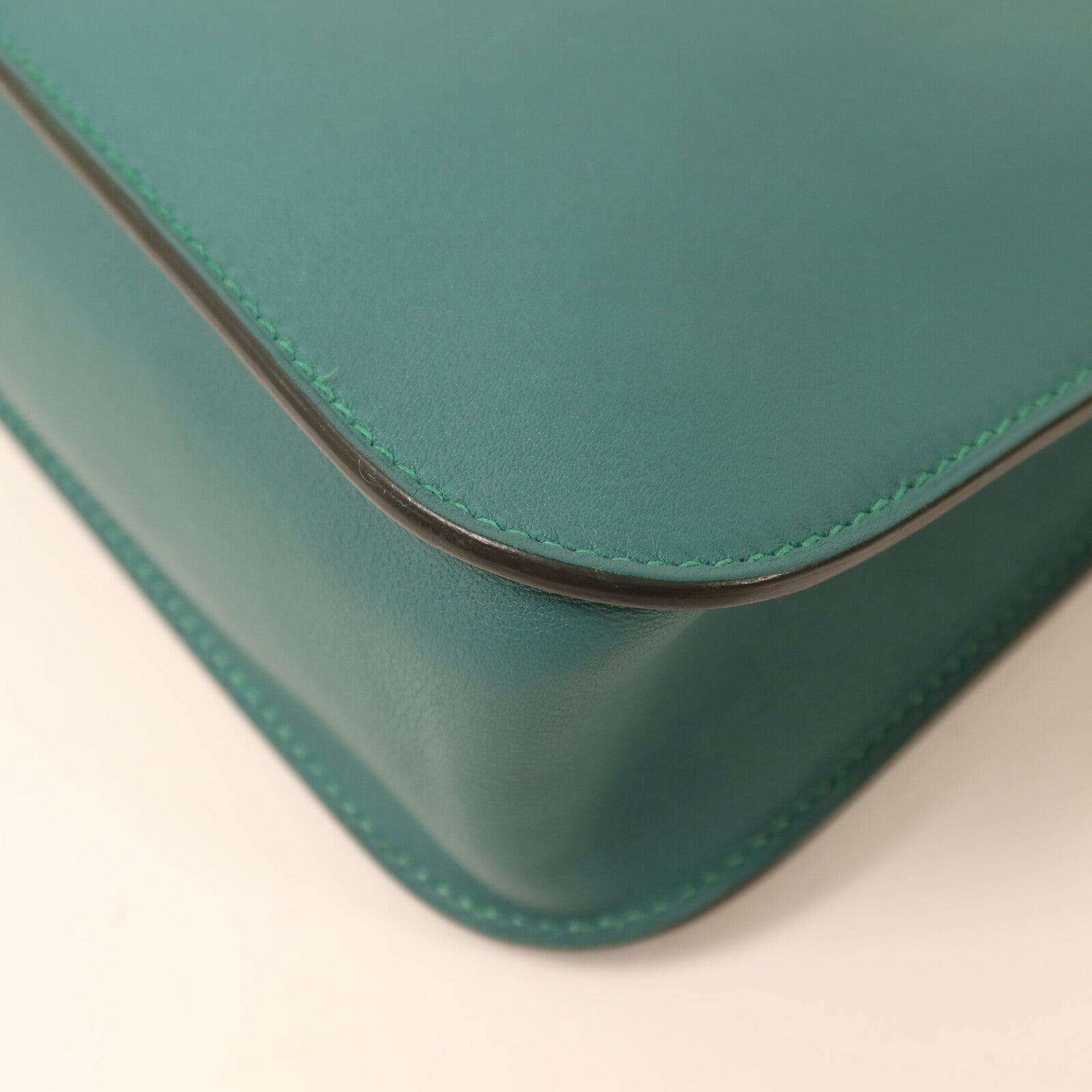 HERMES Swift皮革Mini Halzan手挽肩背兩用袋Malachite