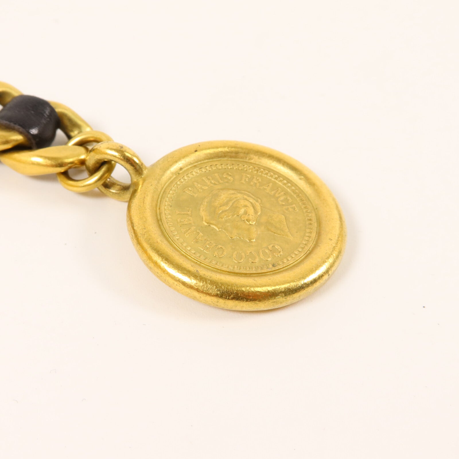 CHANEL 羊皮皮革/金屬Vintage Chain Belt腰帶