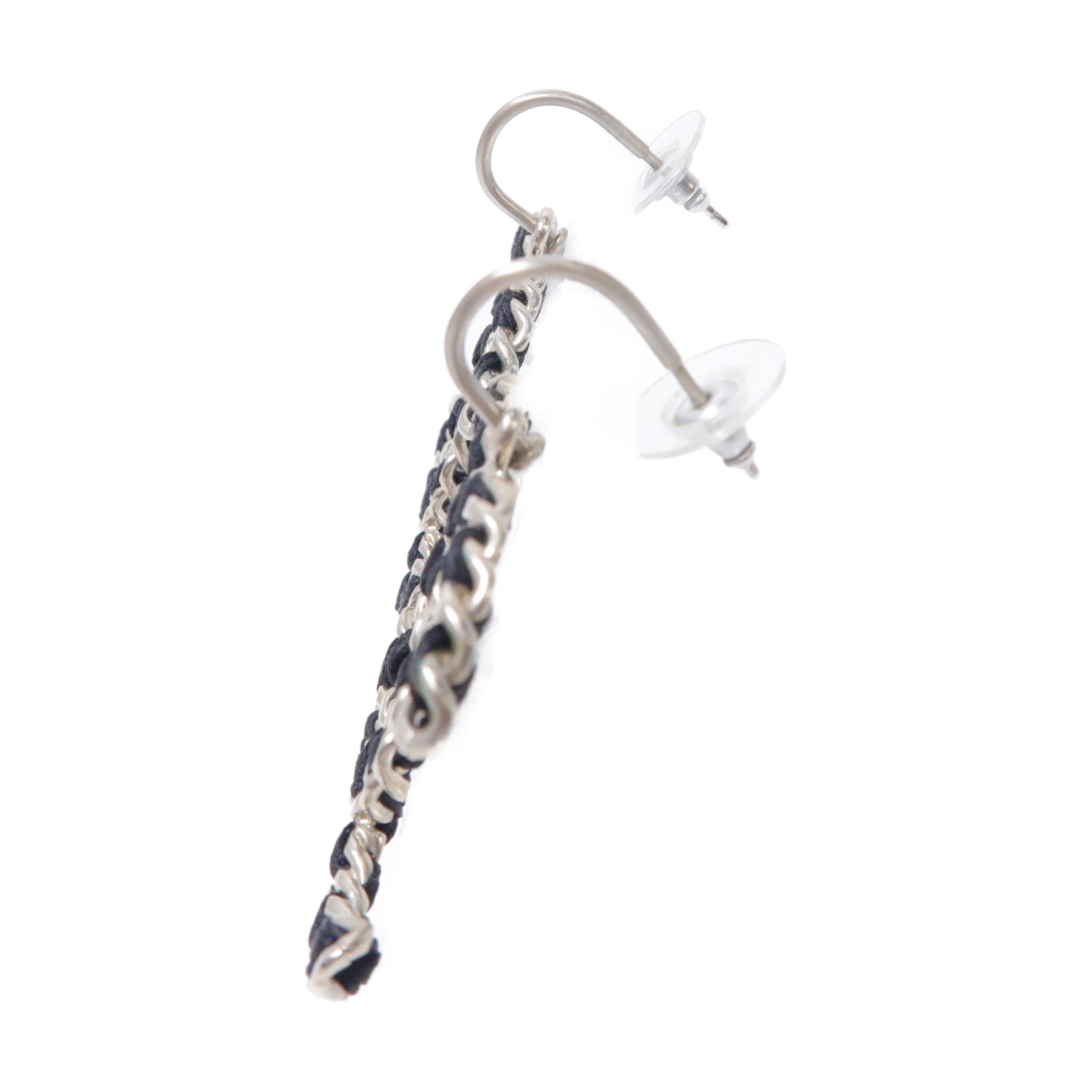 CHANEL 金屬Earrings耳環黑色/銀色